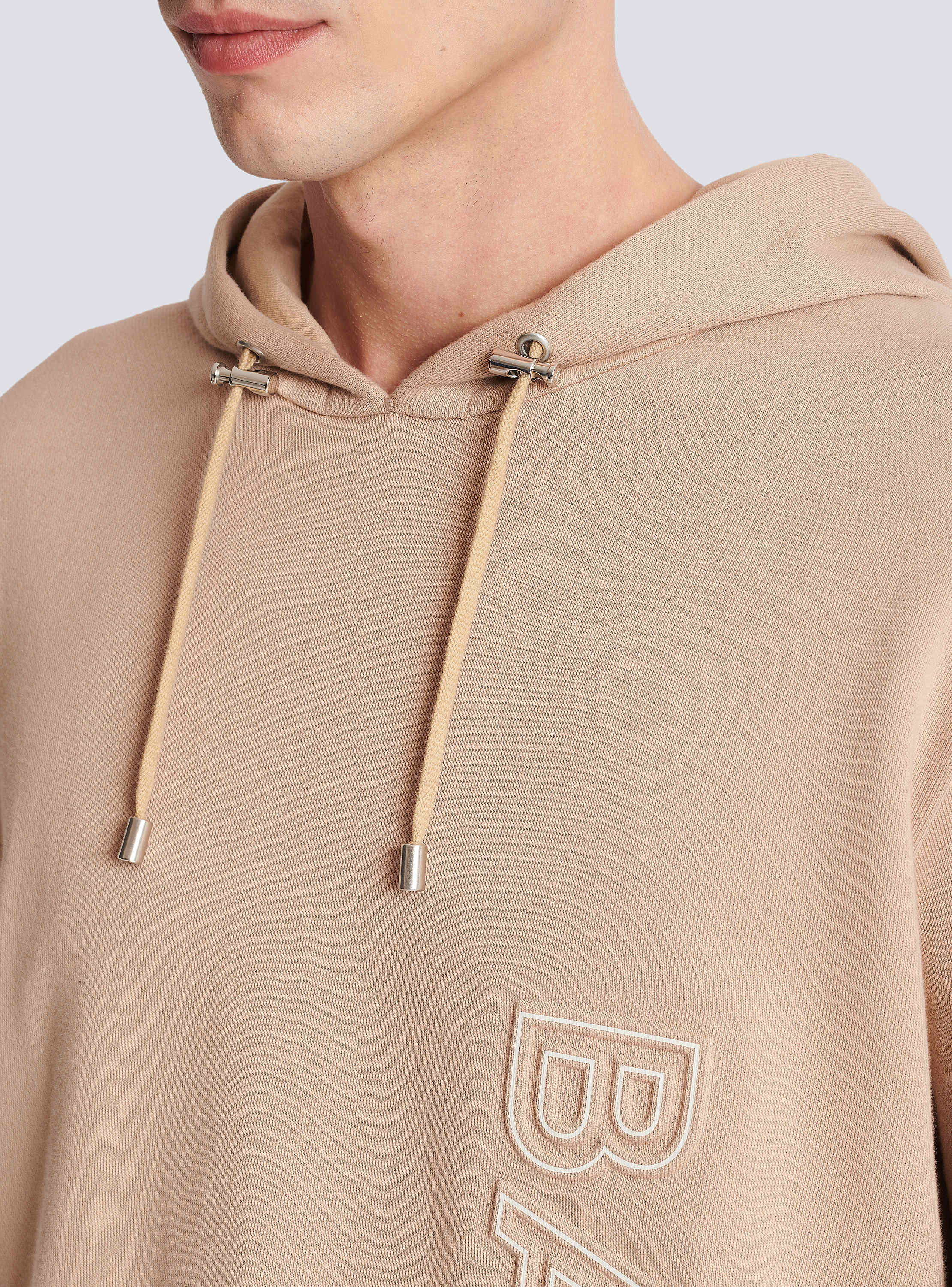 Embossed Balmain logo hoodie