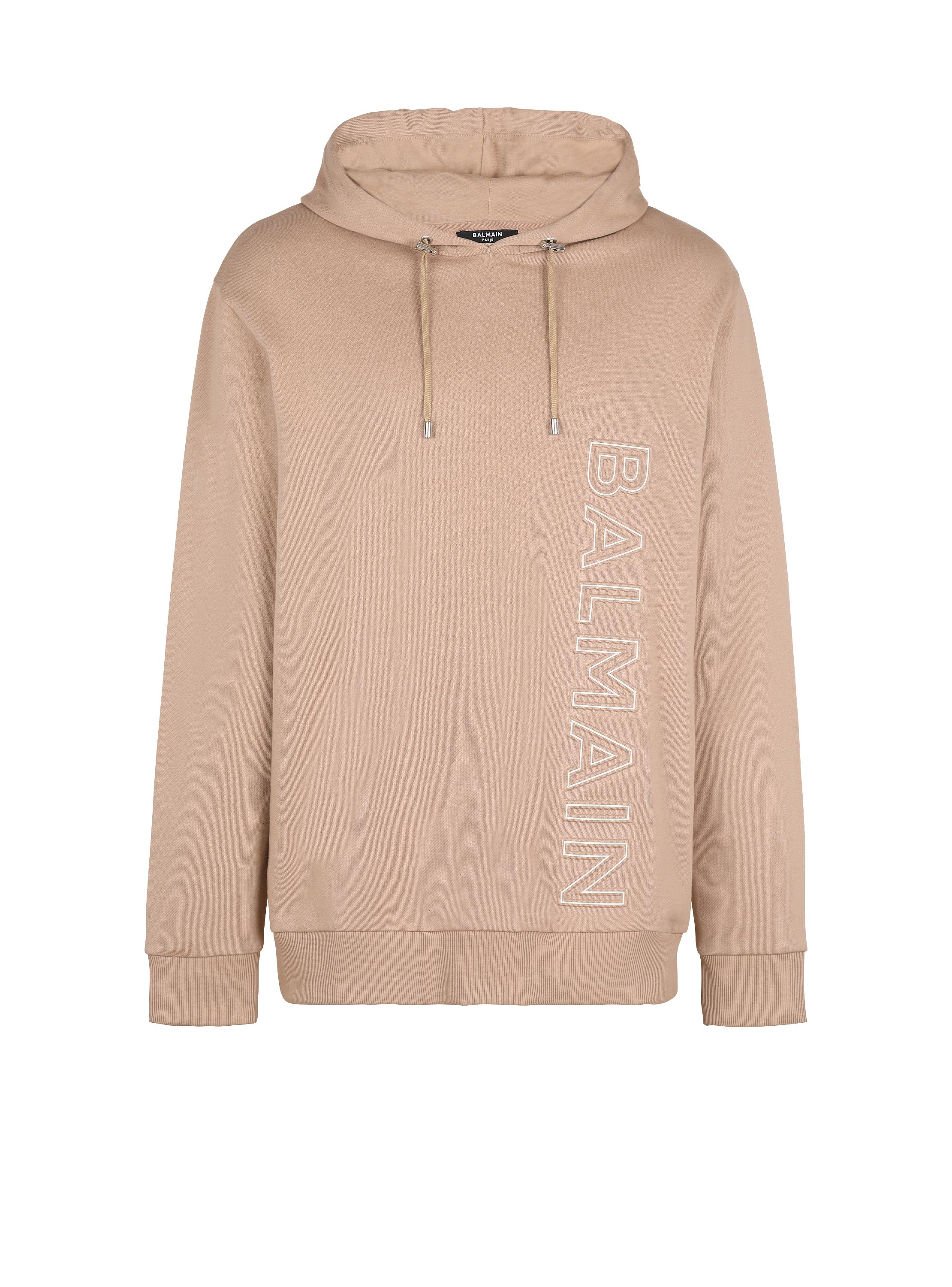 Embossed Balmain logo hoodie