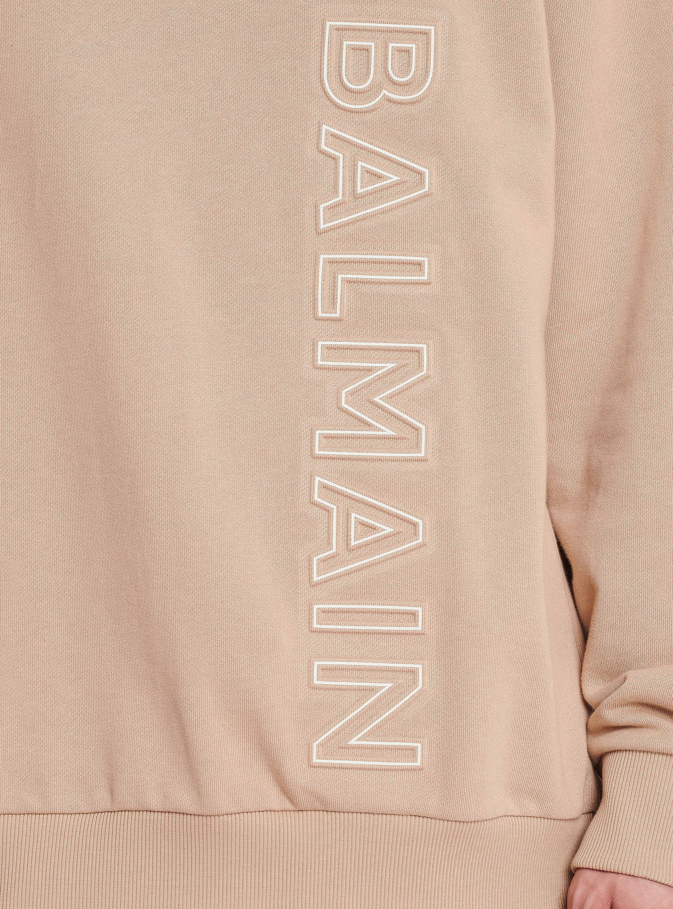 Embossed Balmain logo hoodie