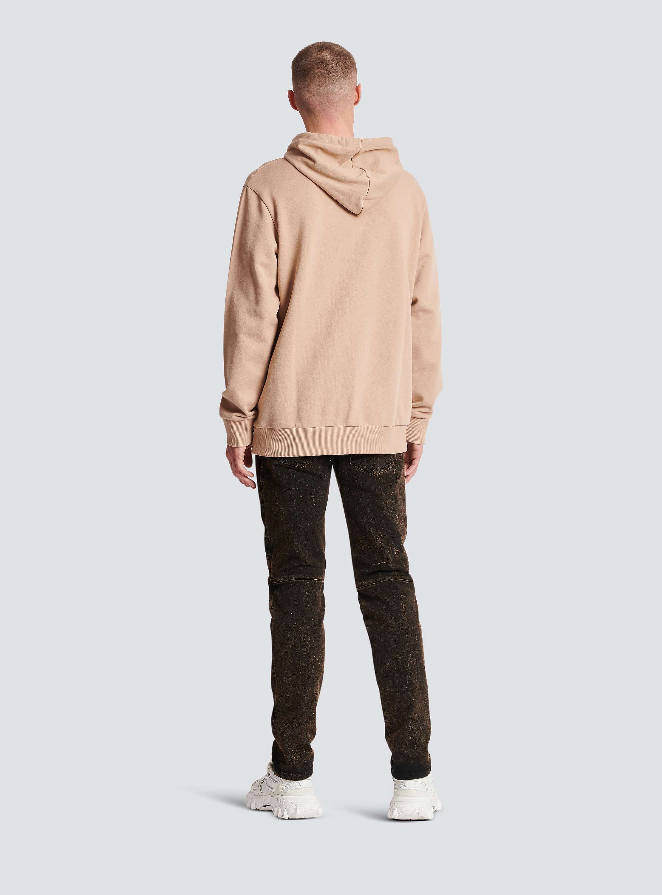 Embossed Balmain logo hoodie