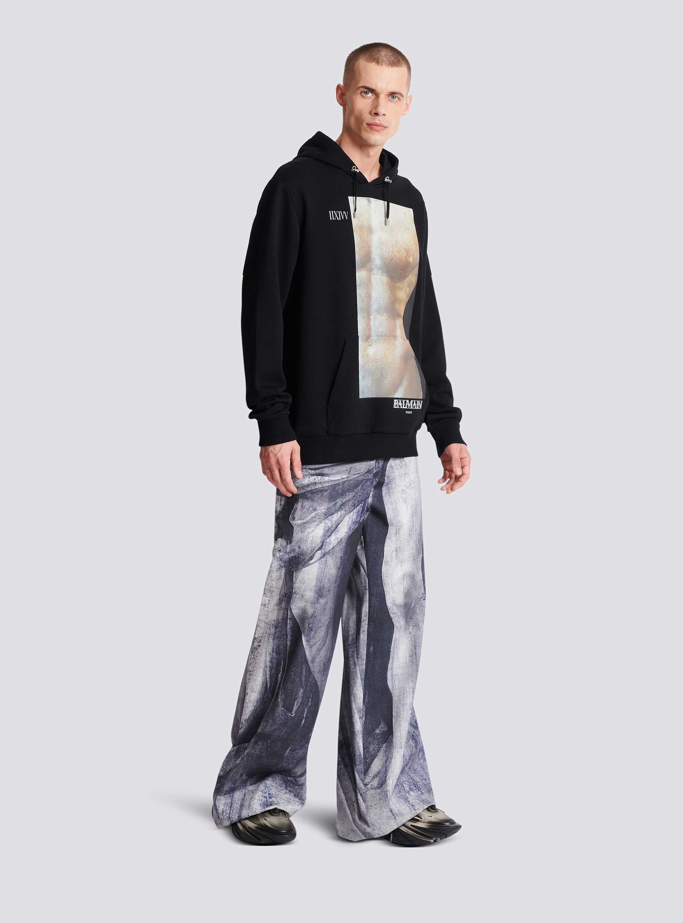 Statue print hoodie