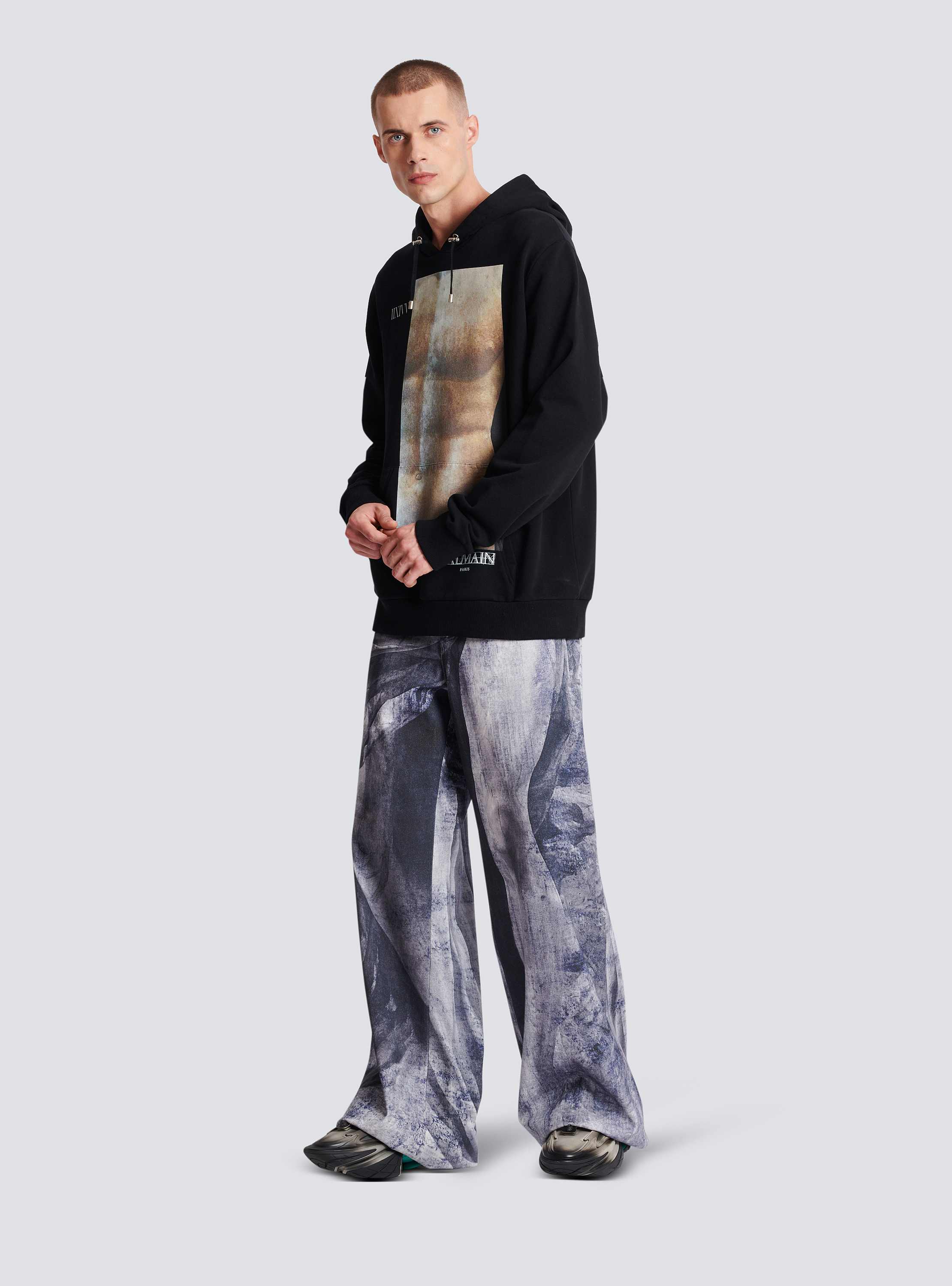 Statue print hoodie