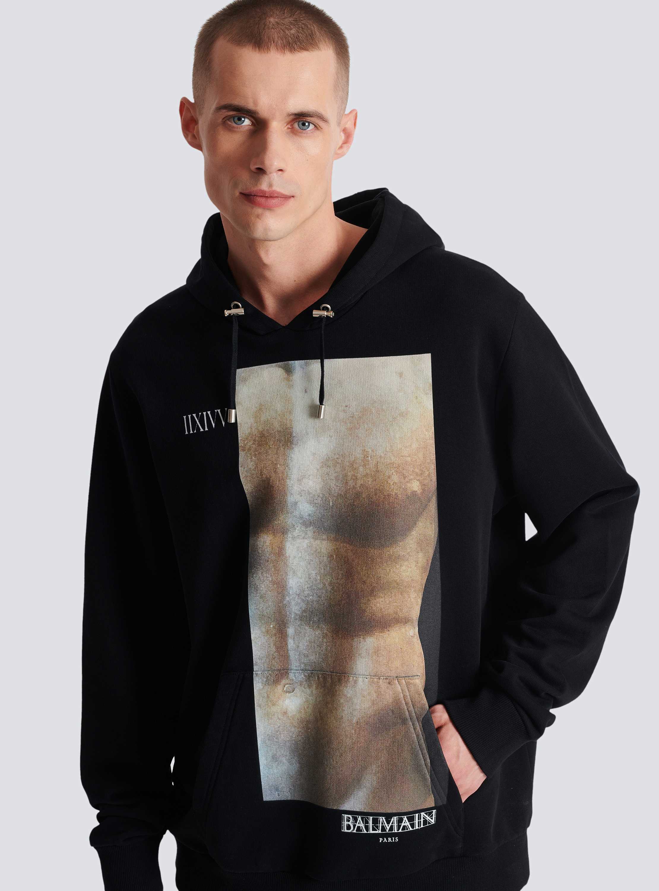 Statue print hoodie