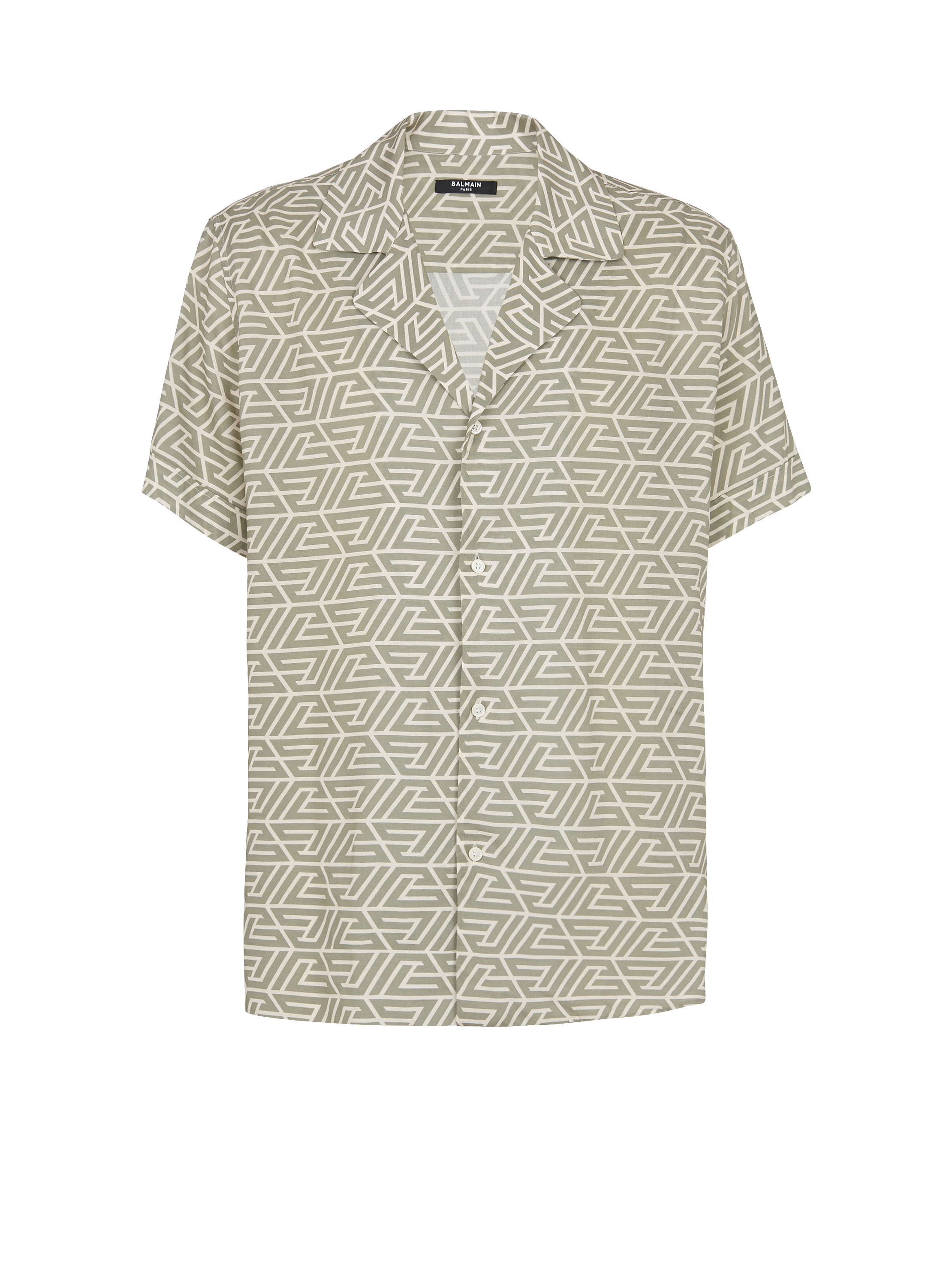 Shirt with printed pyramid monogram