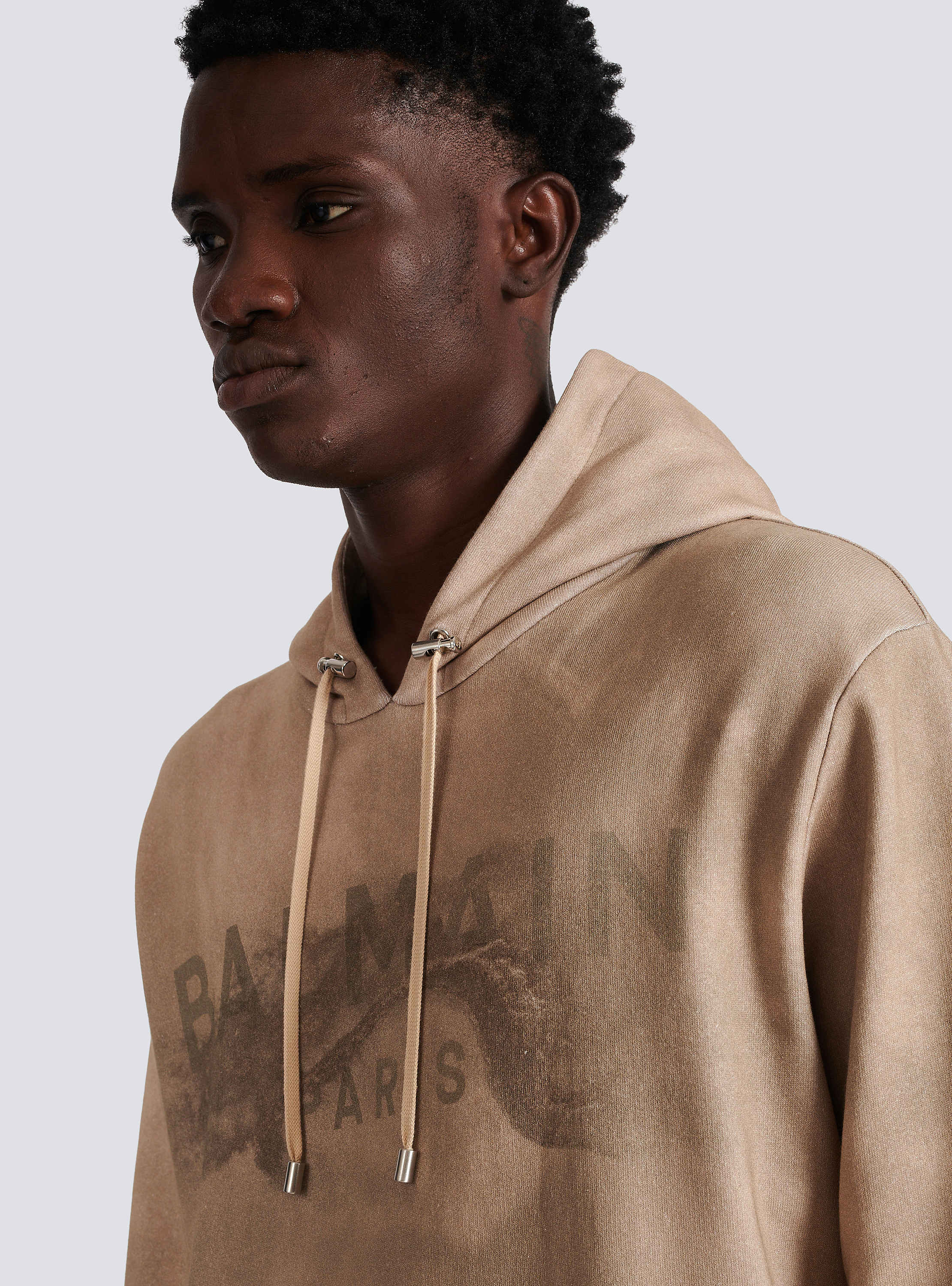 スウェット・トレーナー Balmain AH1JT047GC61 DESERT BALMAIN PRINTED Hoodie Balmain printed hoodie - Men | BALMAIN