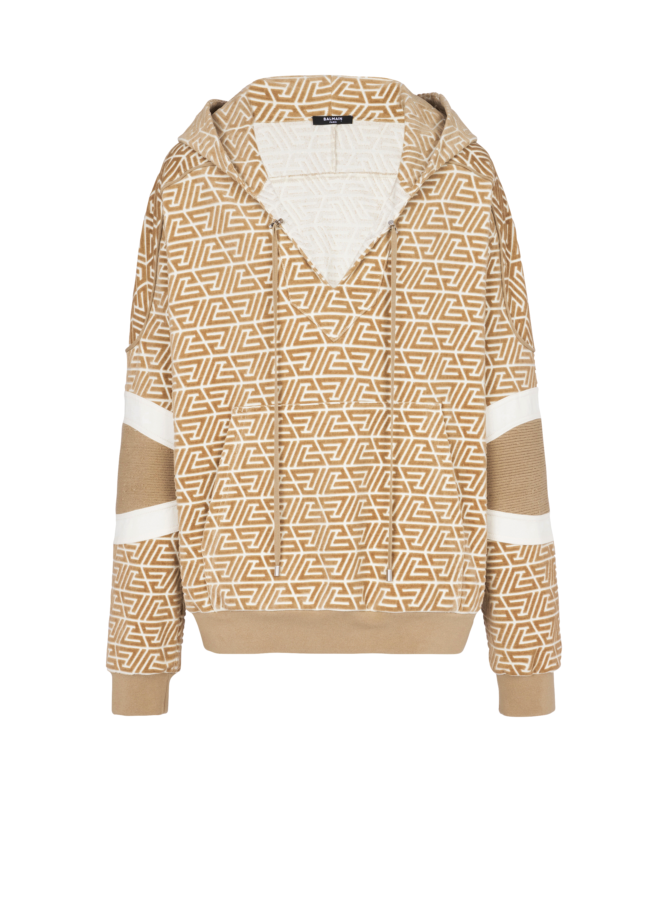 Hoodie with printed pyramid monogram