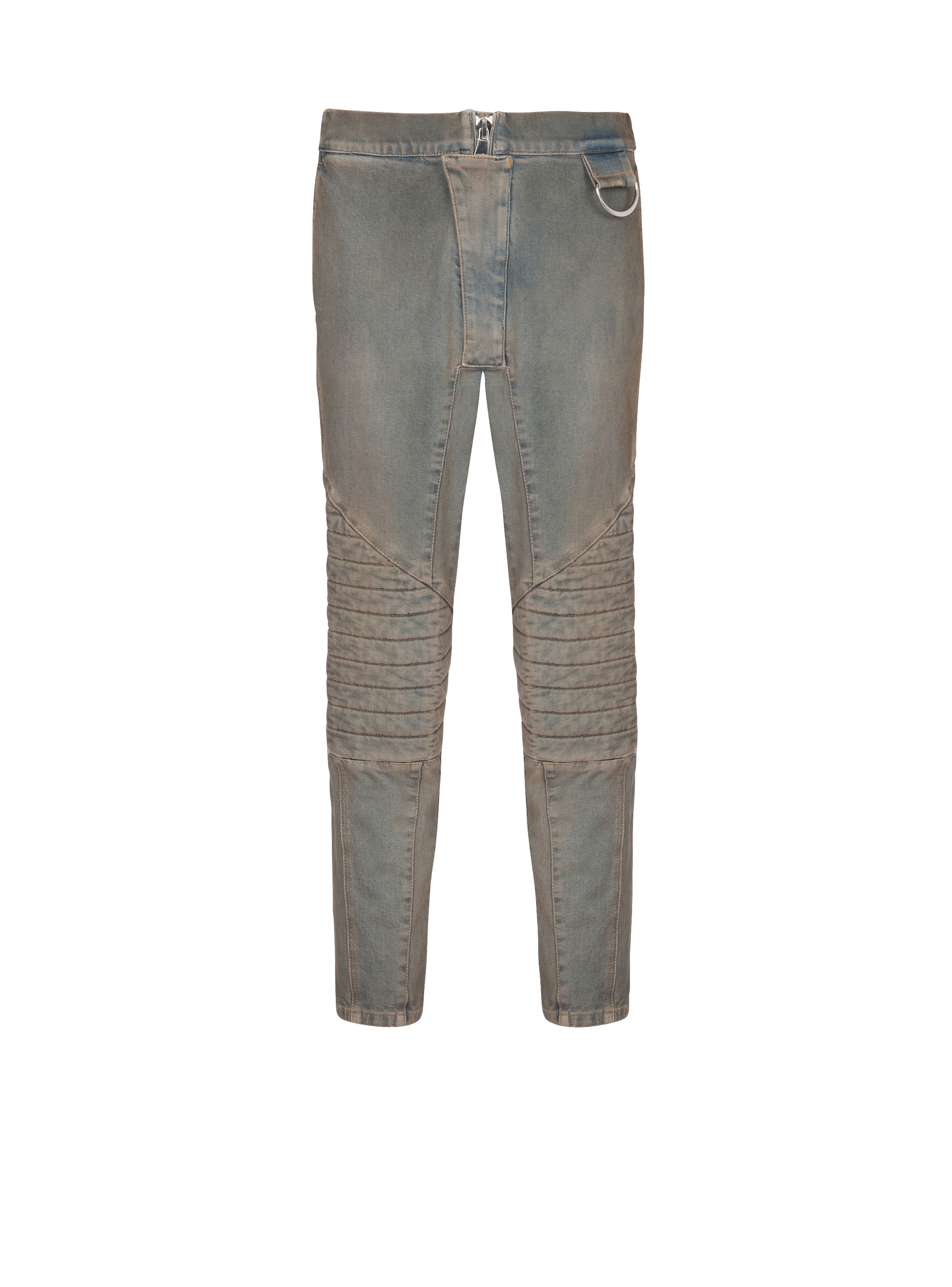 Ribbed cotton slim-fit jeans