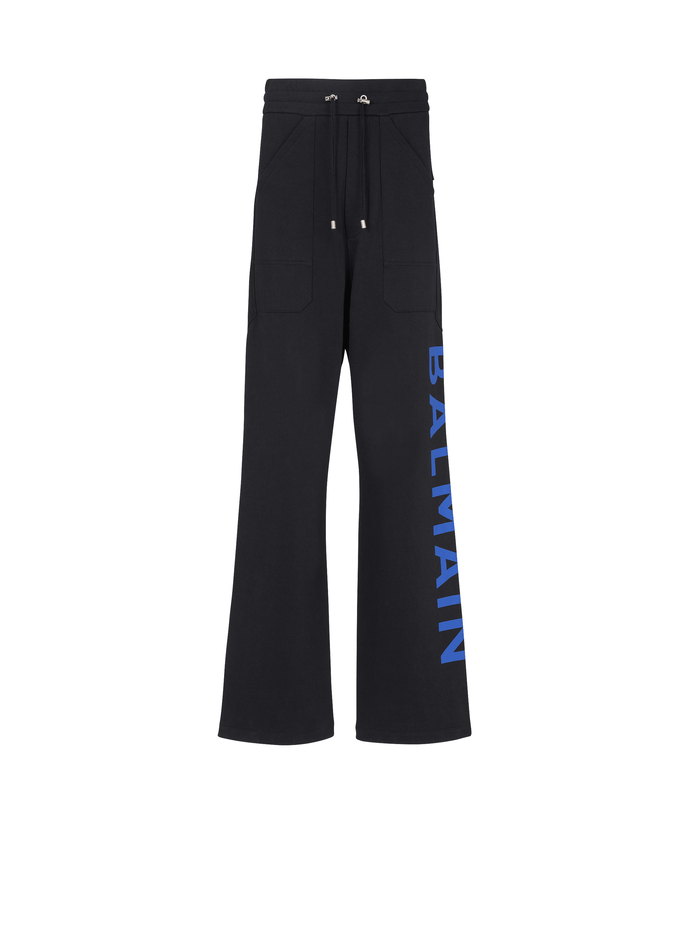 Jogging bottoms in eco-responsible cotton with Balmain logo