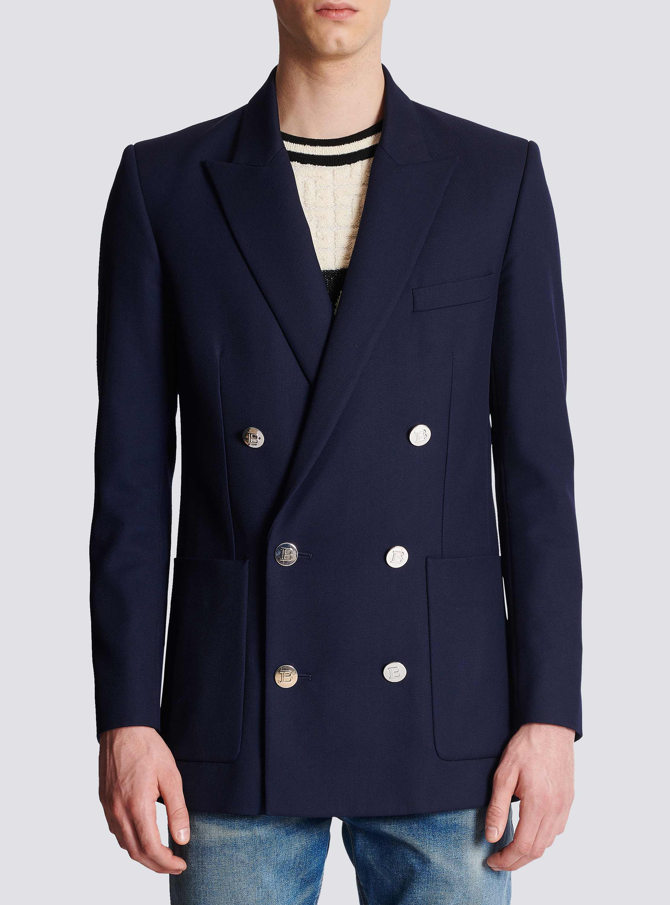 ジャケット BALMAIN Double-breasted blazer Balmain Green Wool Double-breasted Blazer | Runway Catalog