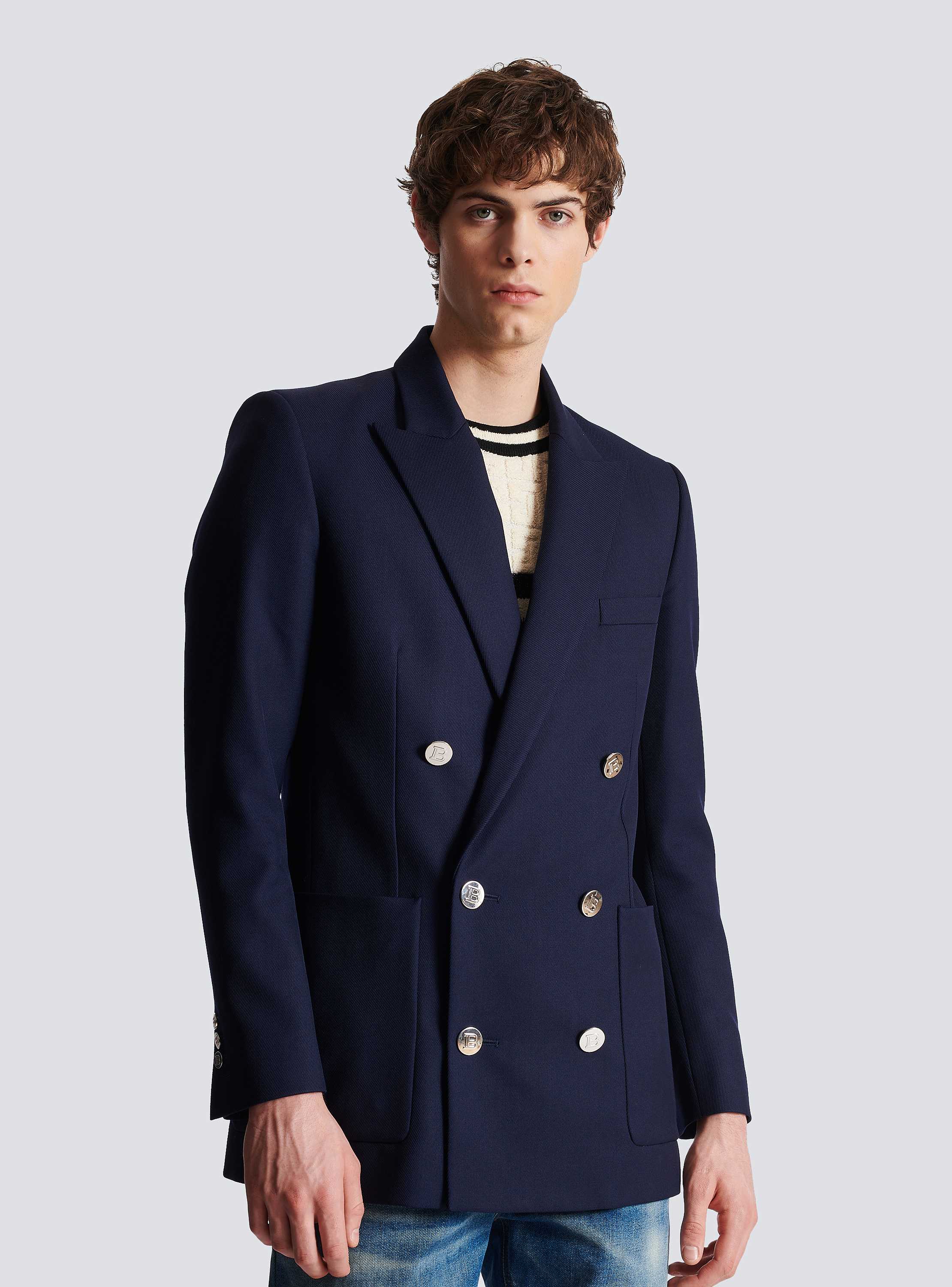 Double-breasted buttoned blazer - Men | BALMAIN
