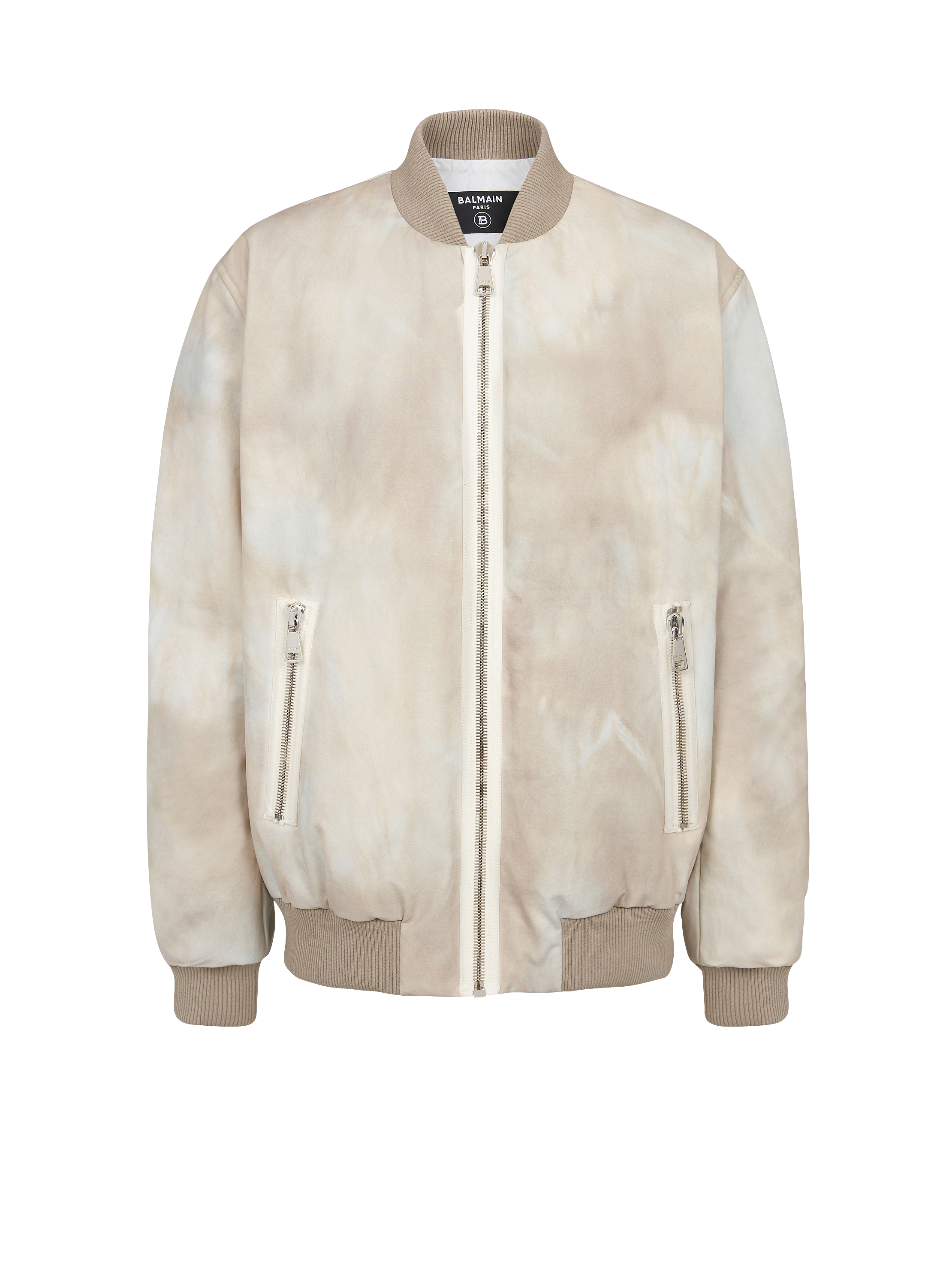 Desert print cotton bomber jacket