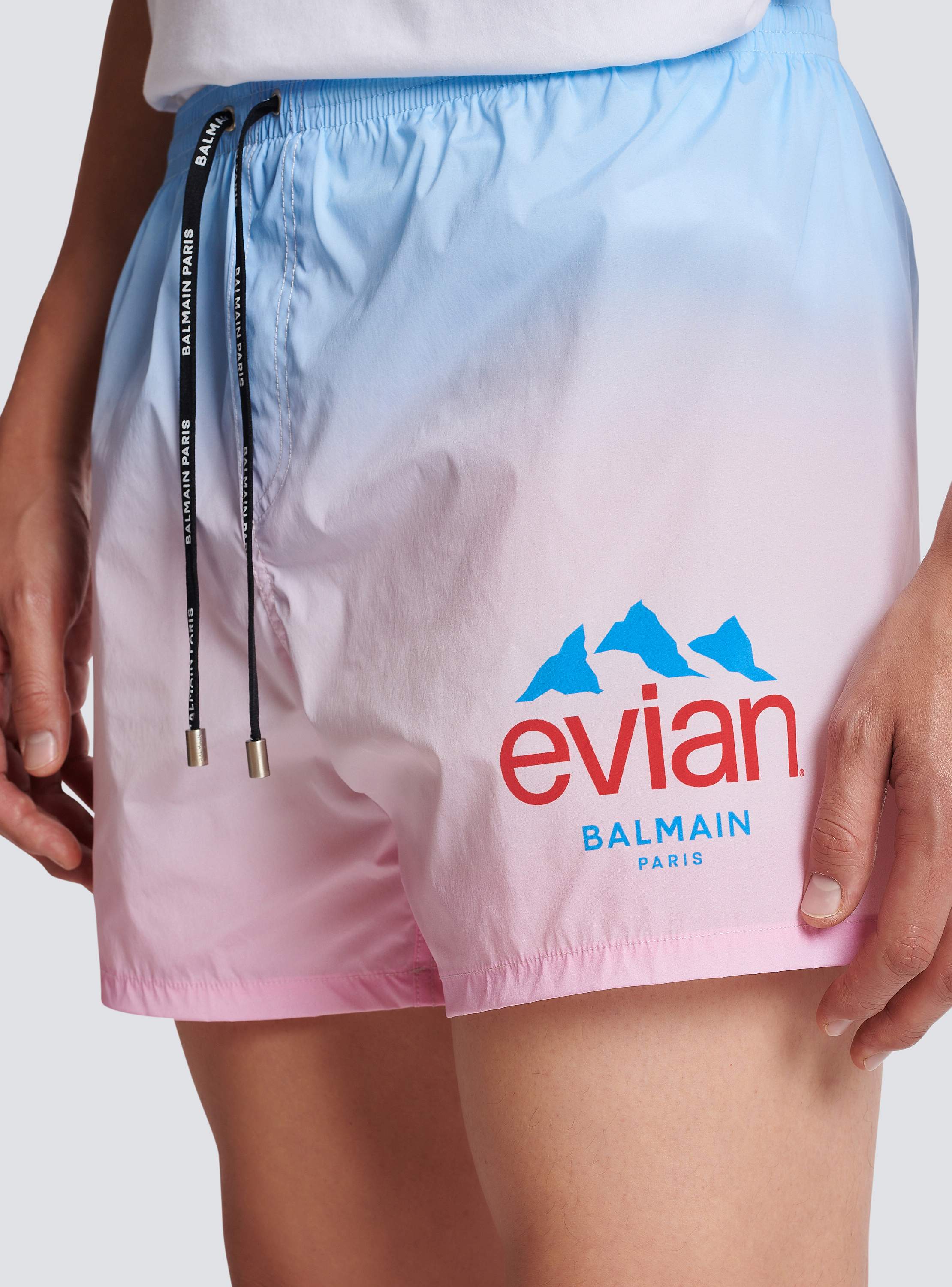 Balmain x Evian - Gradient swim shorts