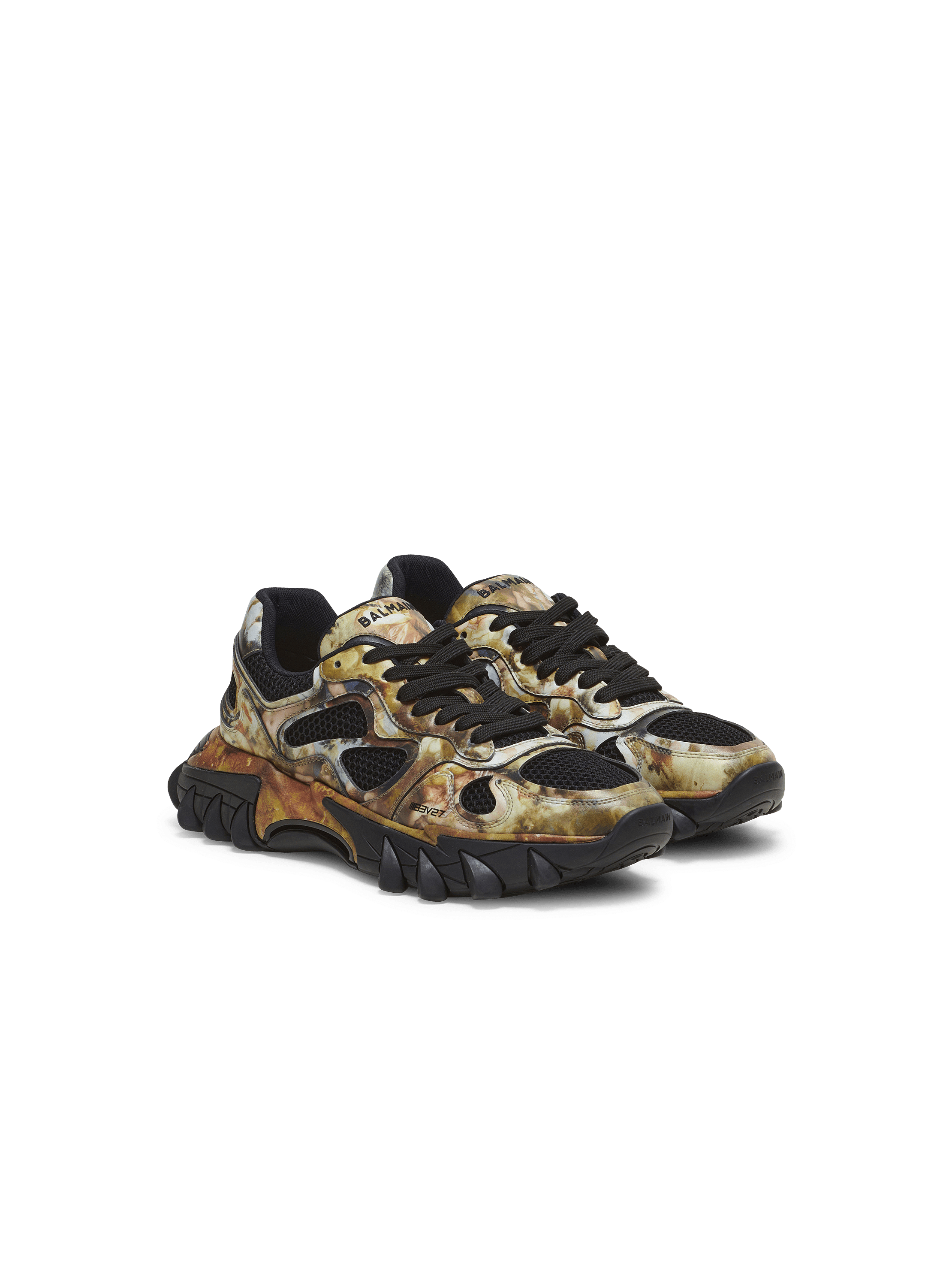 B-East trainers in printed leather and mesh