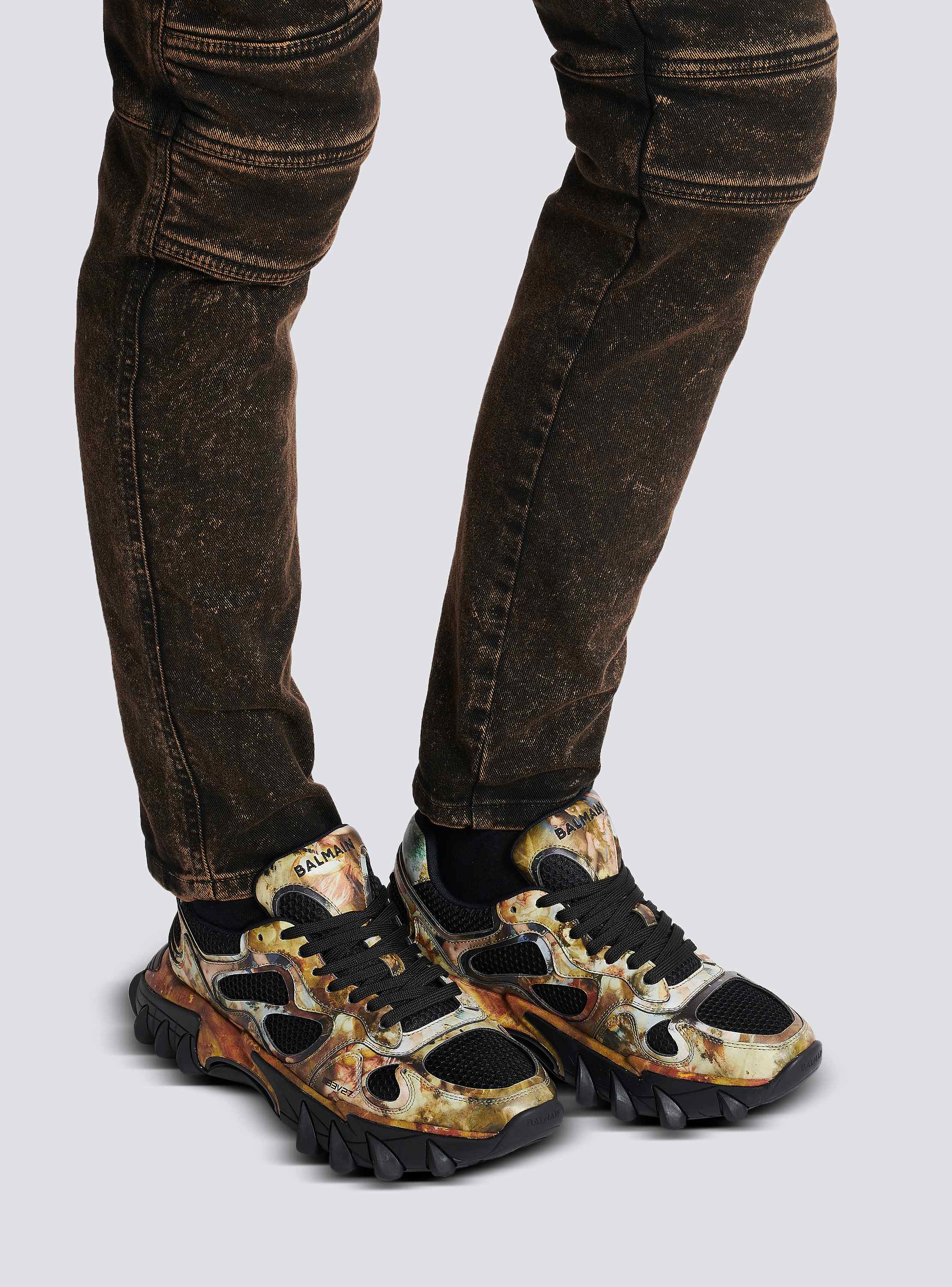 B-East trainers in printed leather and mesh