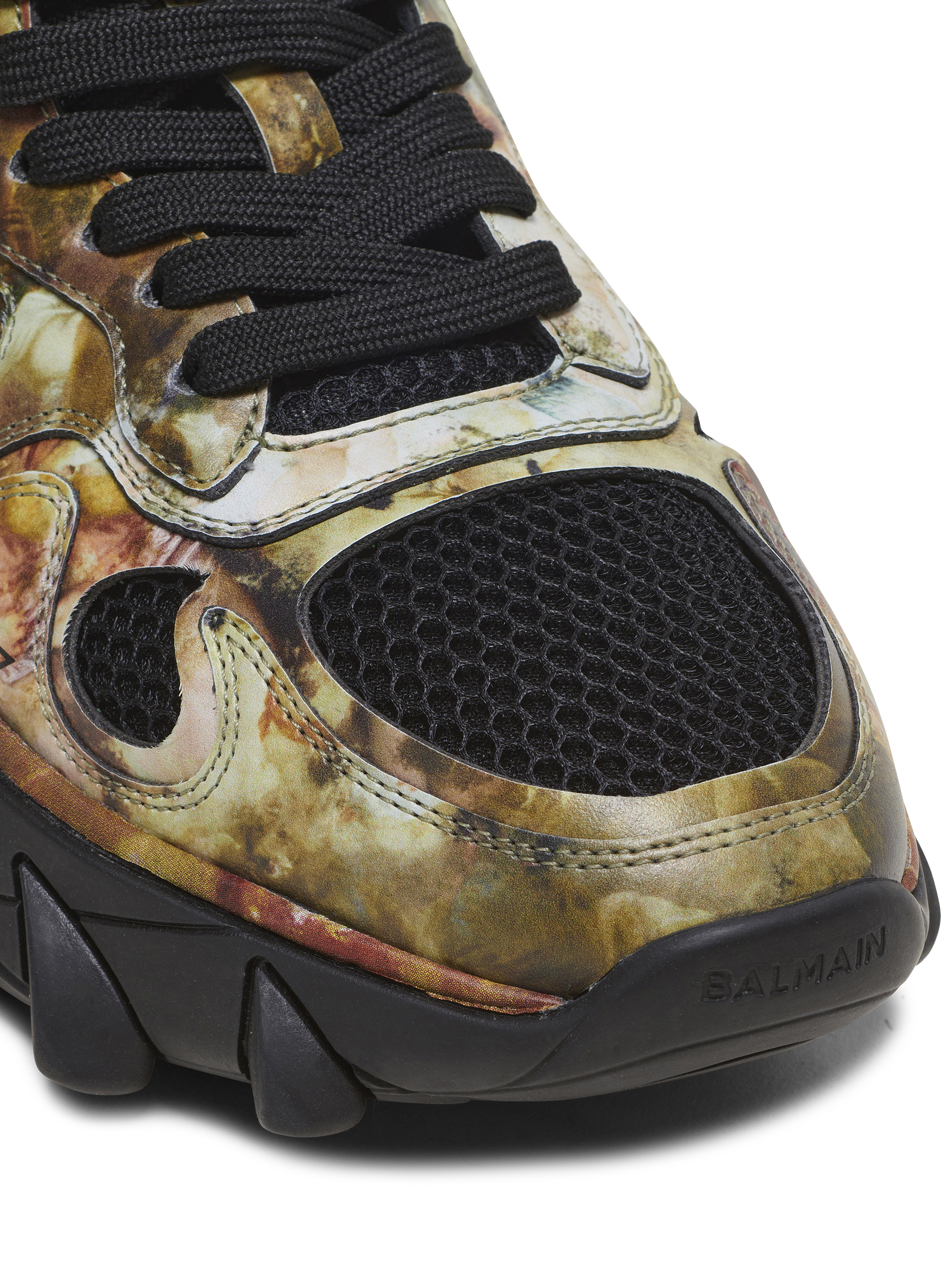 B-East trainers in printed leather and mesh