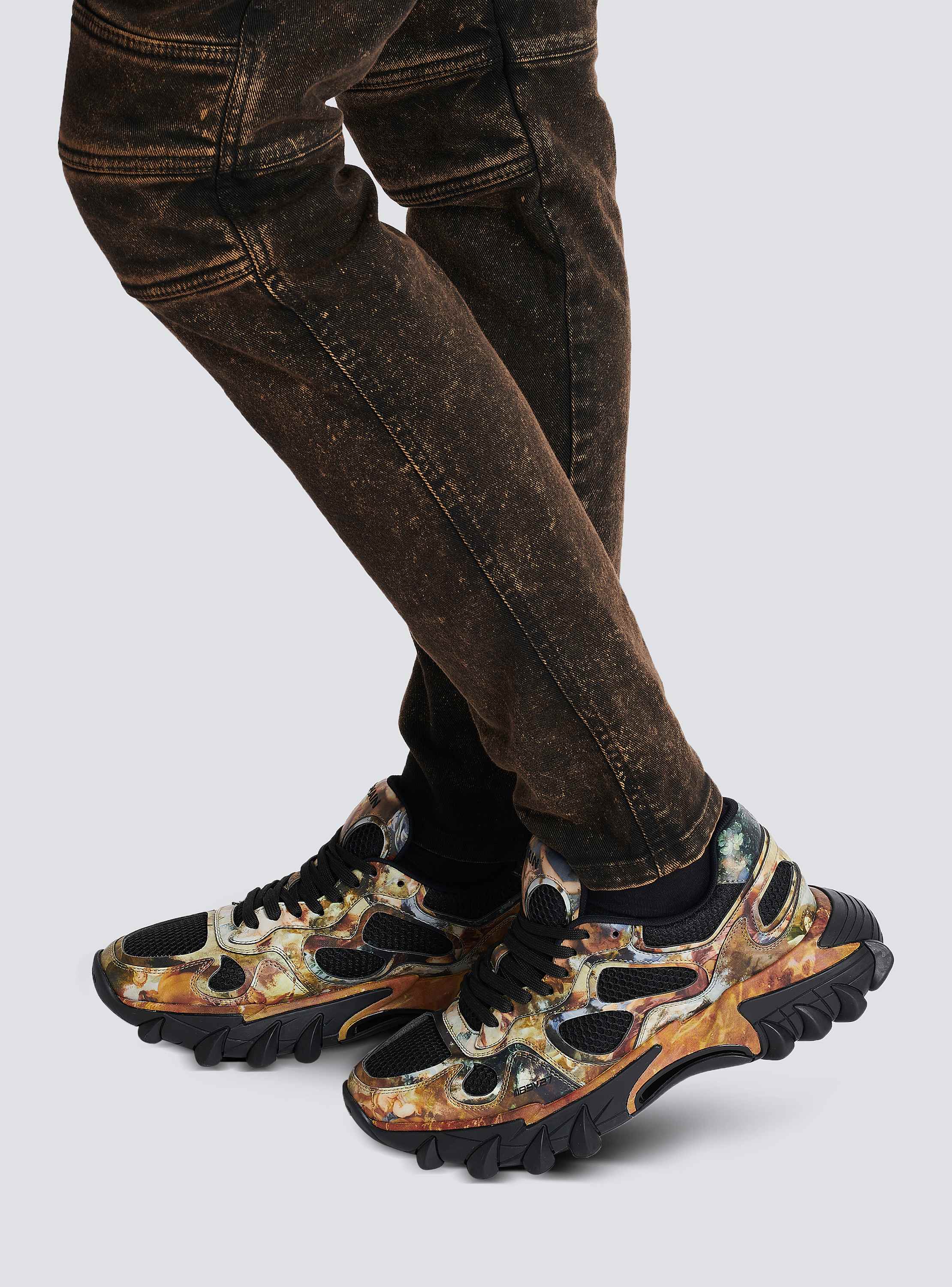 B-East trainers in printed leather and mesh