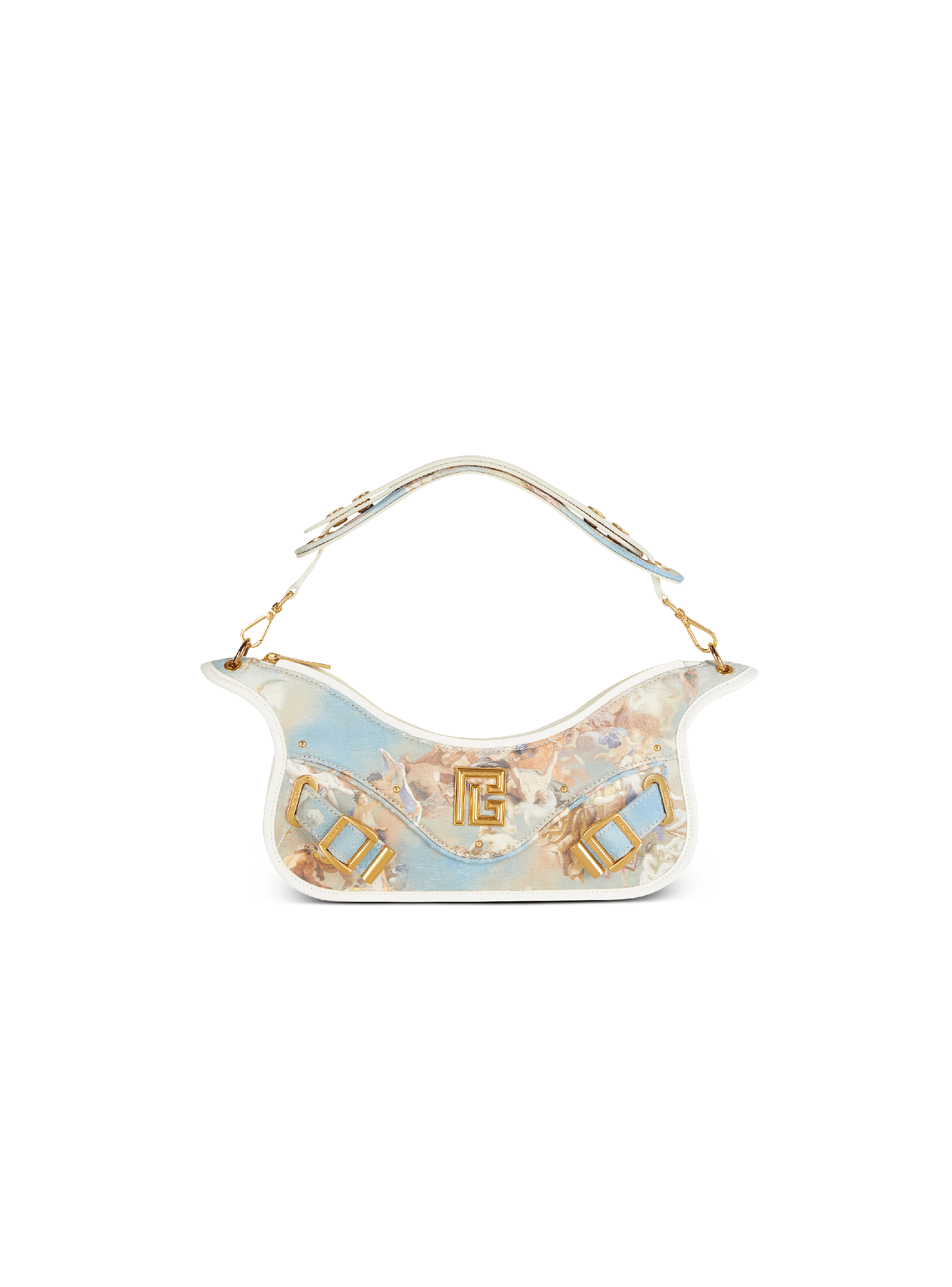 Blaze zipped pouch in Sky print canvas