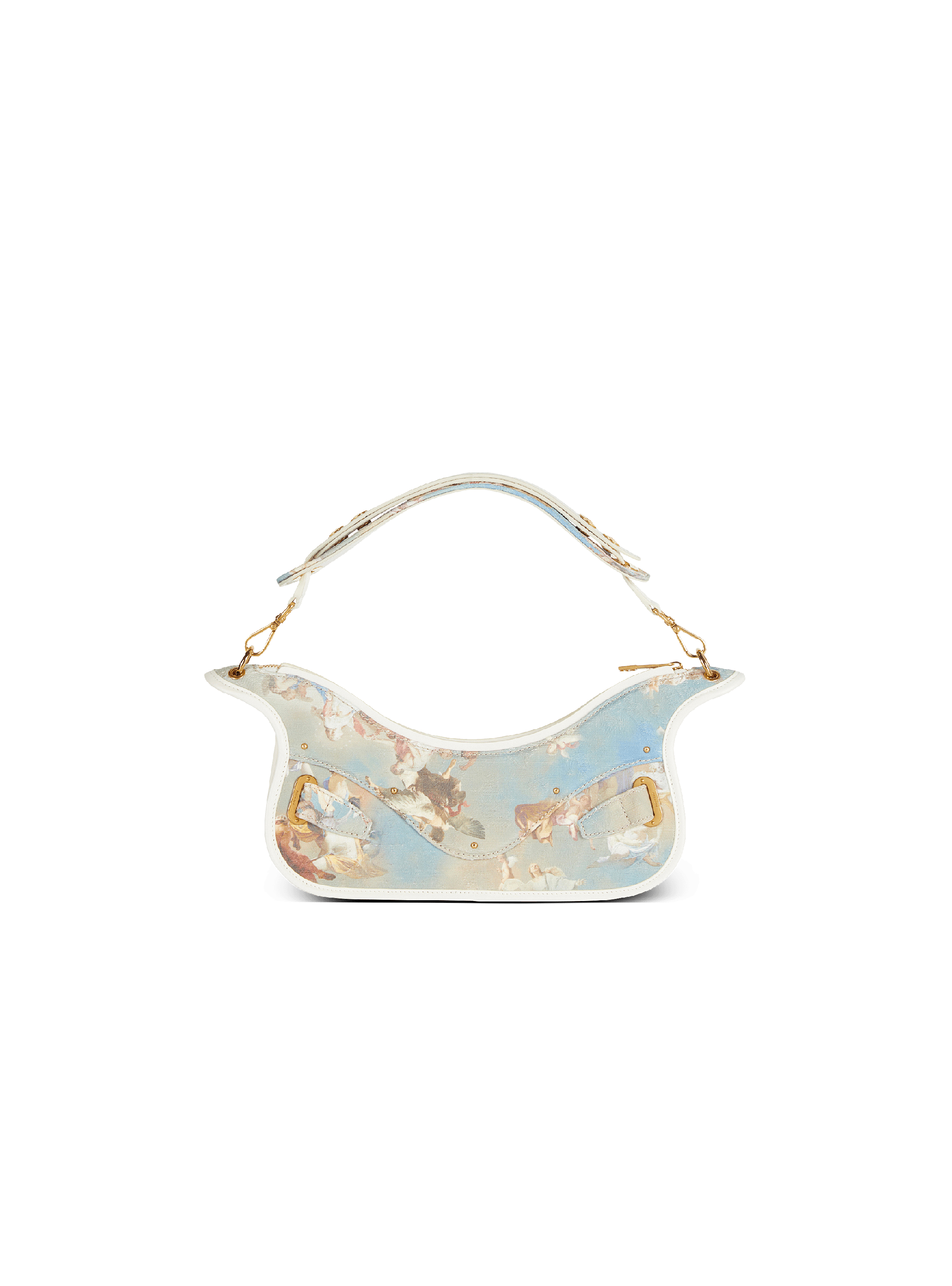 Blaze zipped pouch in Sky print canvas