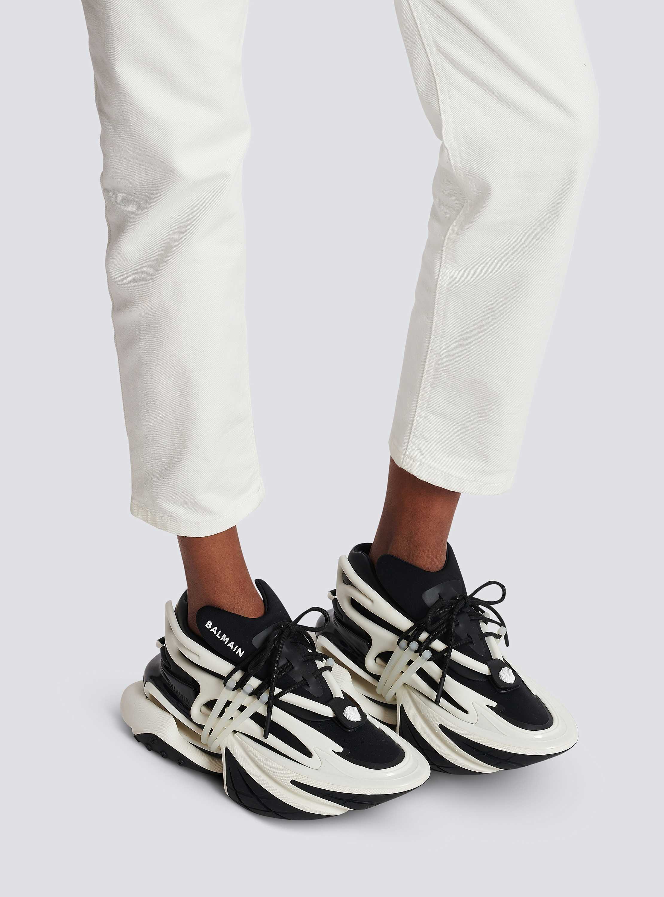 Balmain ホワイト ユニコーン スニーカー ソックススニーカー バイカラーネオプレン＆レザー Unicorn スニーカー - Women