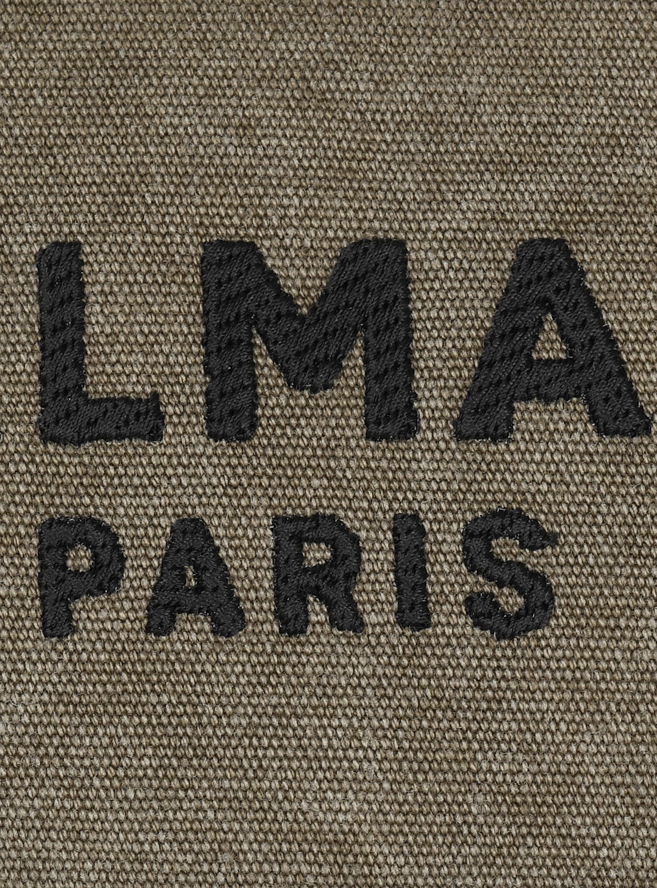 B-Army canvas bag with leather inserts