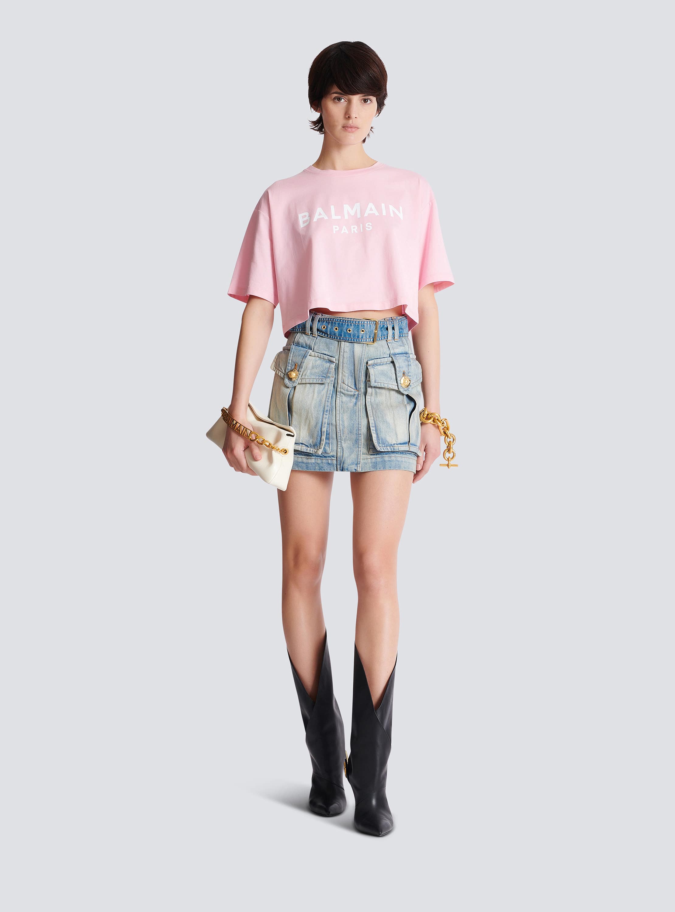 T-shirt with Balmain Paris print