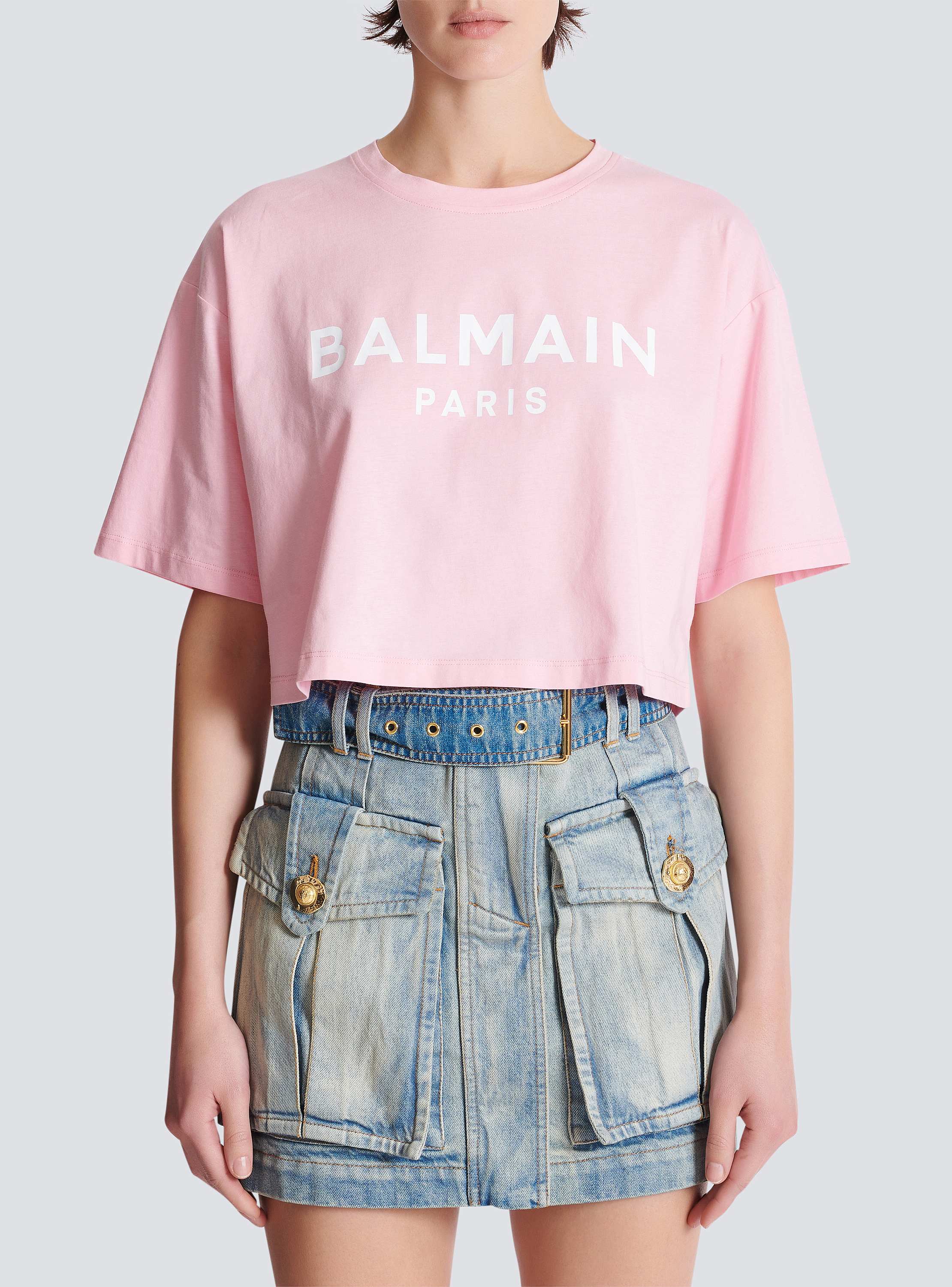T-shirt with Balmain Paris print