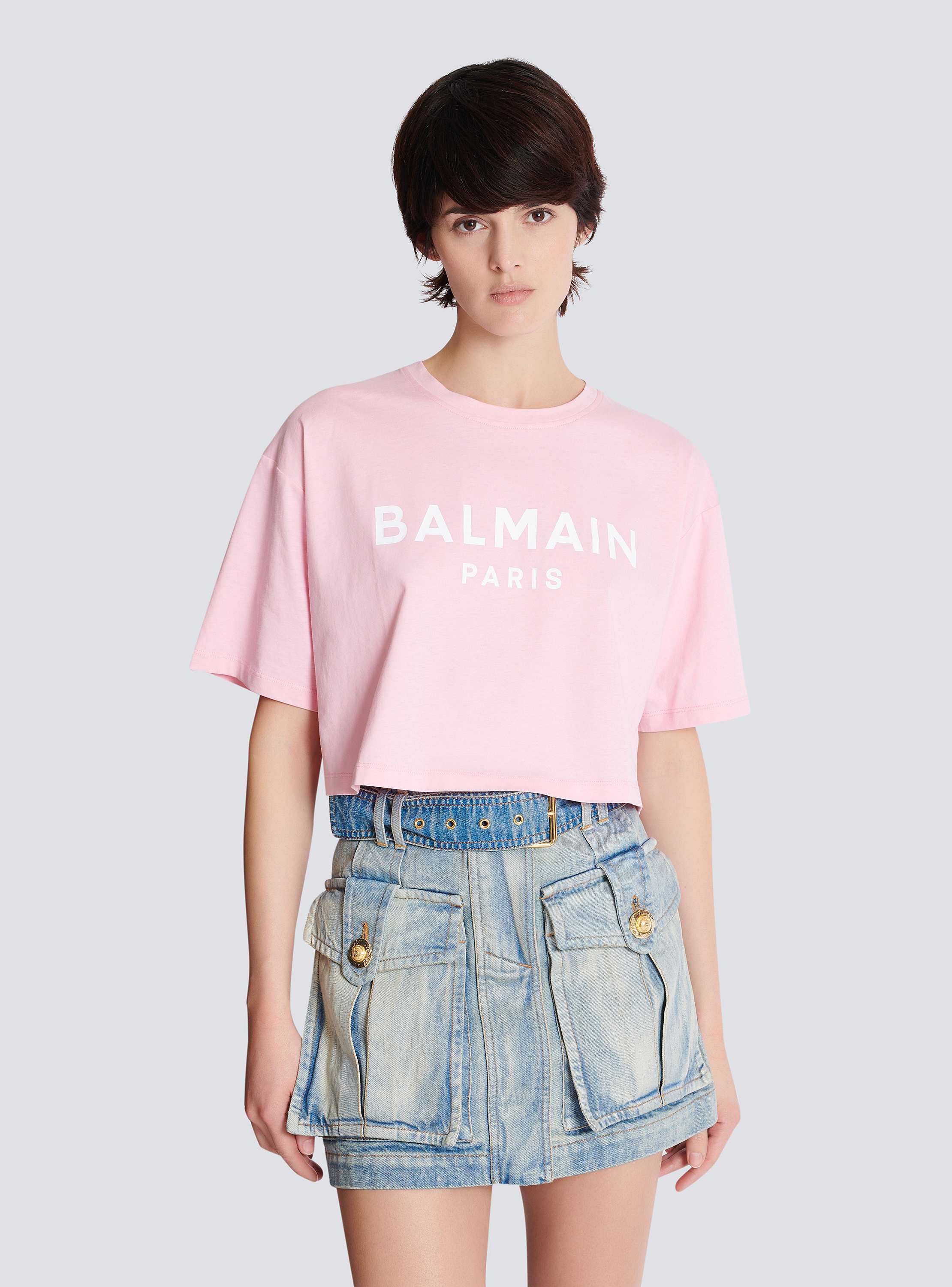 T-shirt with Balmain Paris print