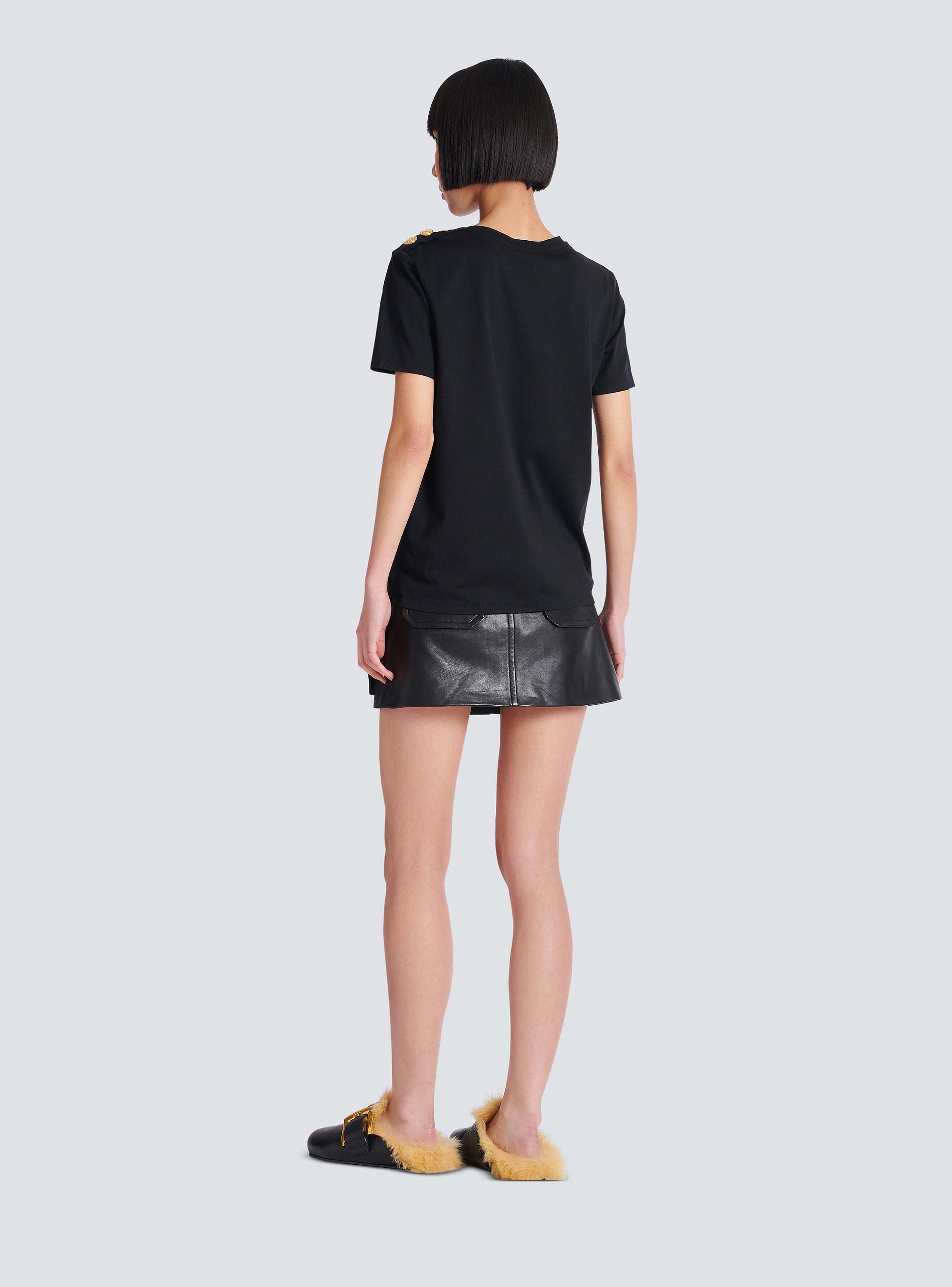 T-shirt with Balmain Paris print black - Women | BALMAIN T-shirt with Balmain Paris print black - Women | BALMAIN