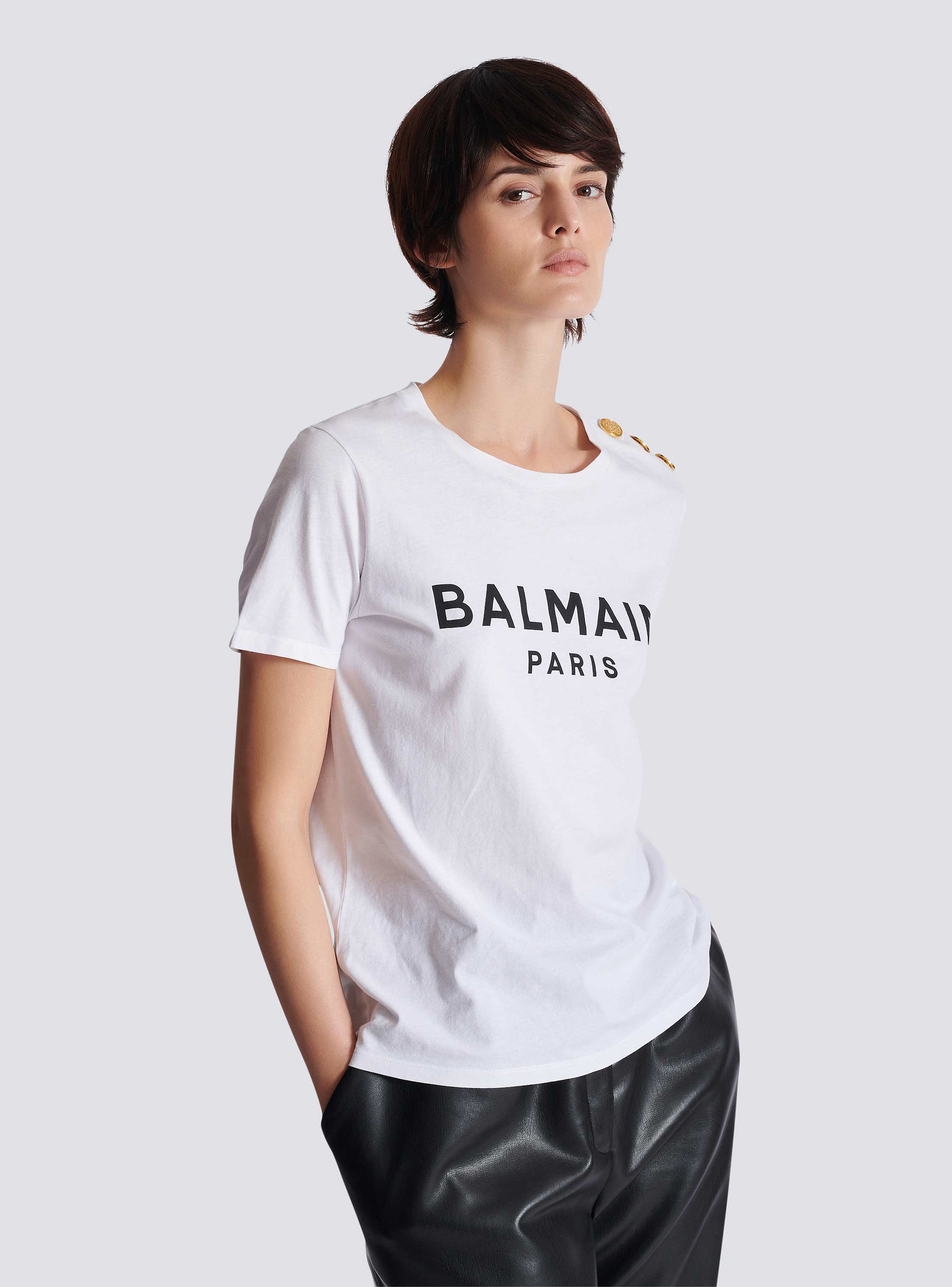 White Designer T-shirts - Men | Balmain