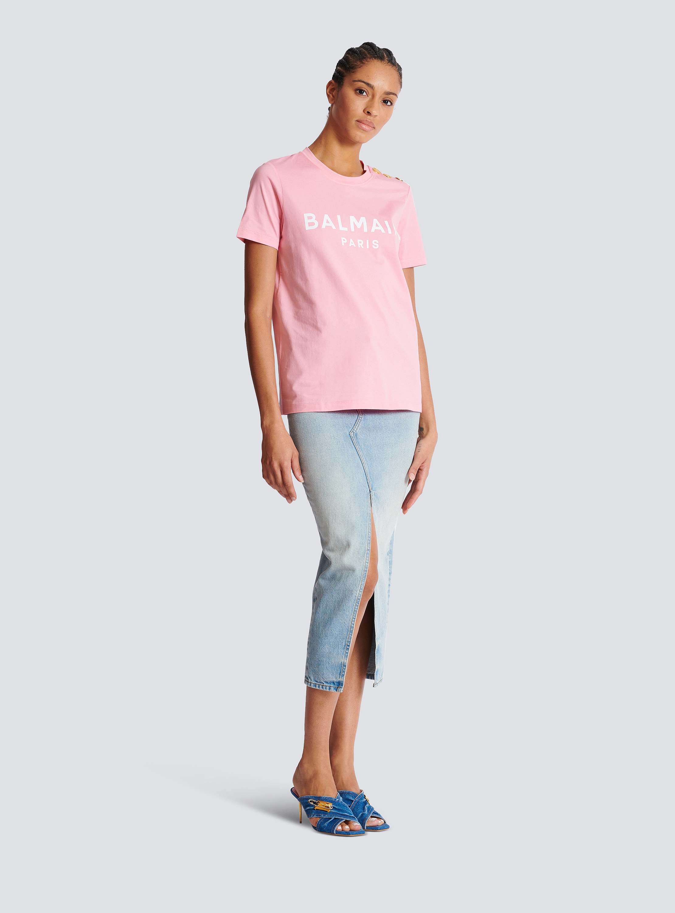 T-shirt with Balmain Paris print - Women | BALMAIN