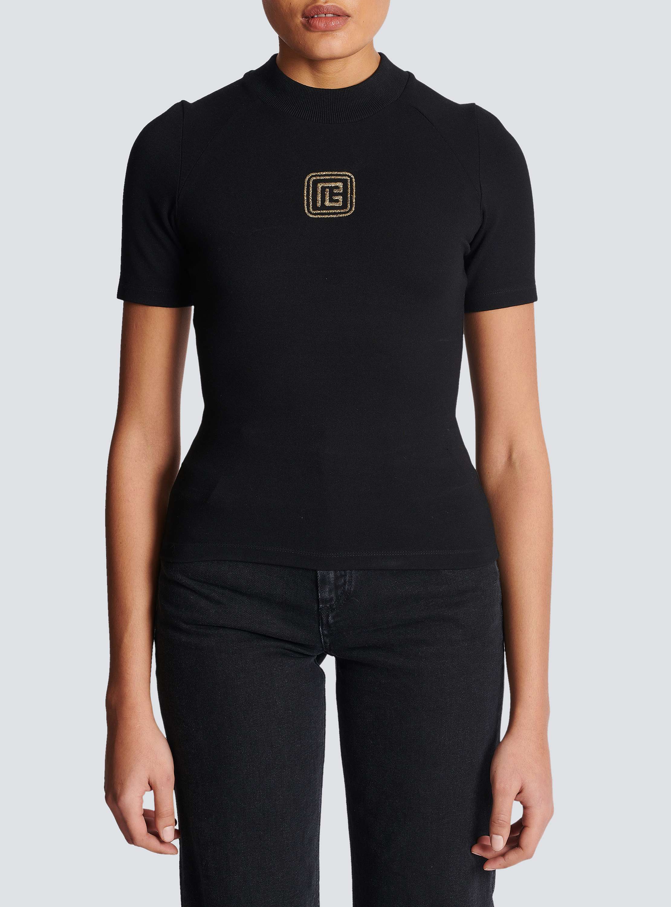 Retro PB T-shirt black - Women | BALMAIN
