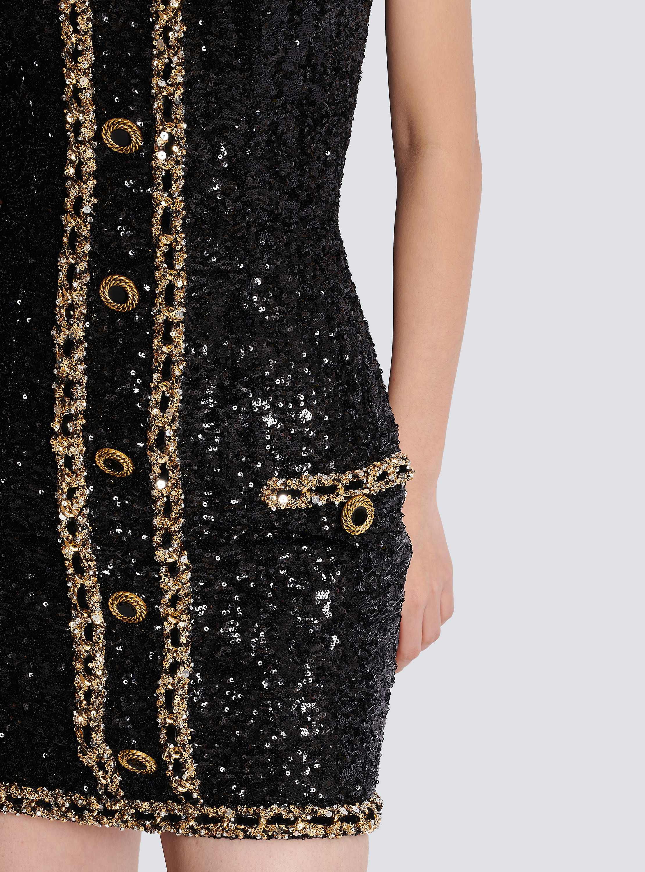 スパンコールエンブロイダリー ビスチェドレス