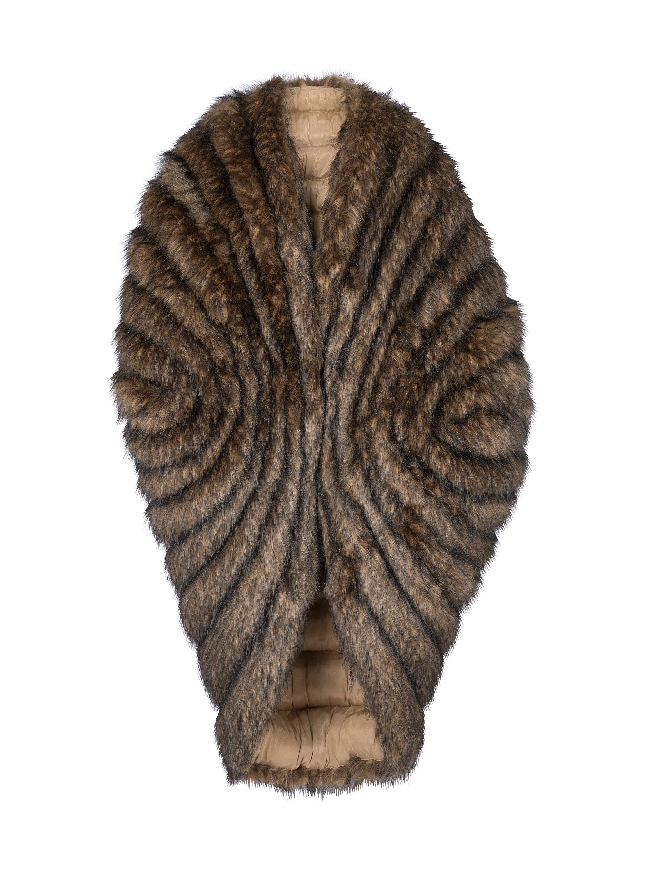 Faux fur cape