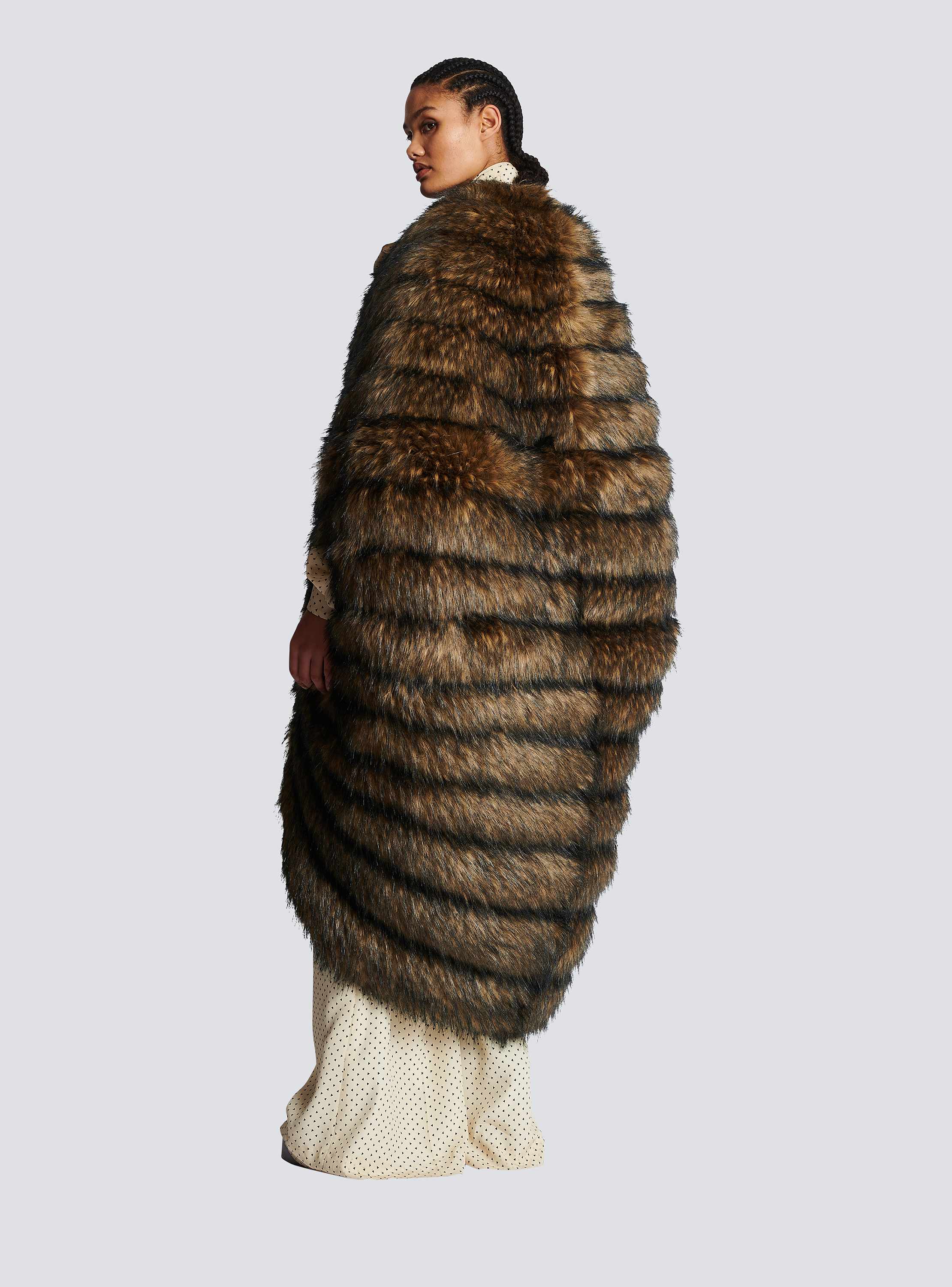 Faux fur cape
