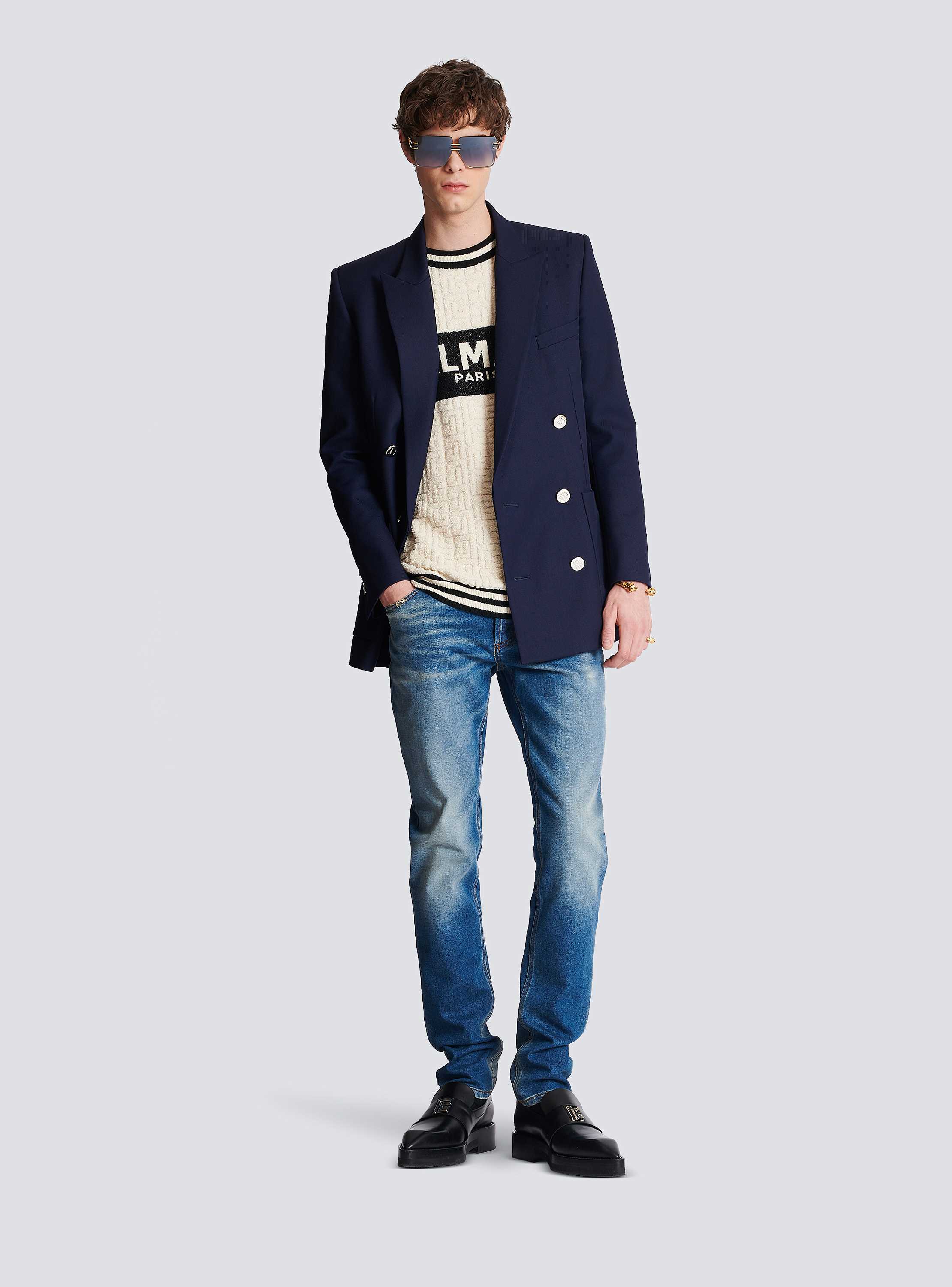 Balmain cotton terry T-shirt white white - Men | BALMAIN