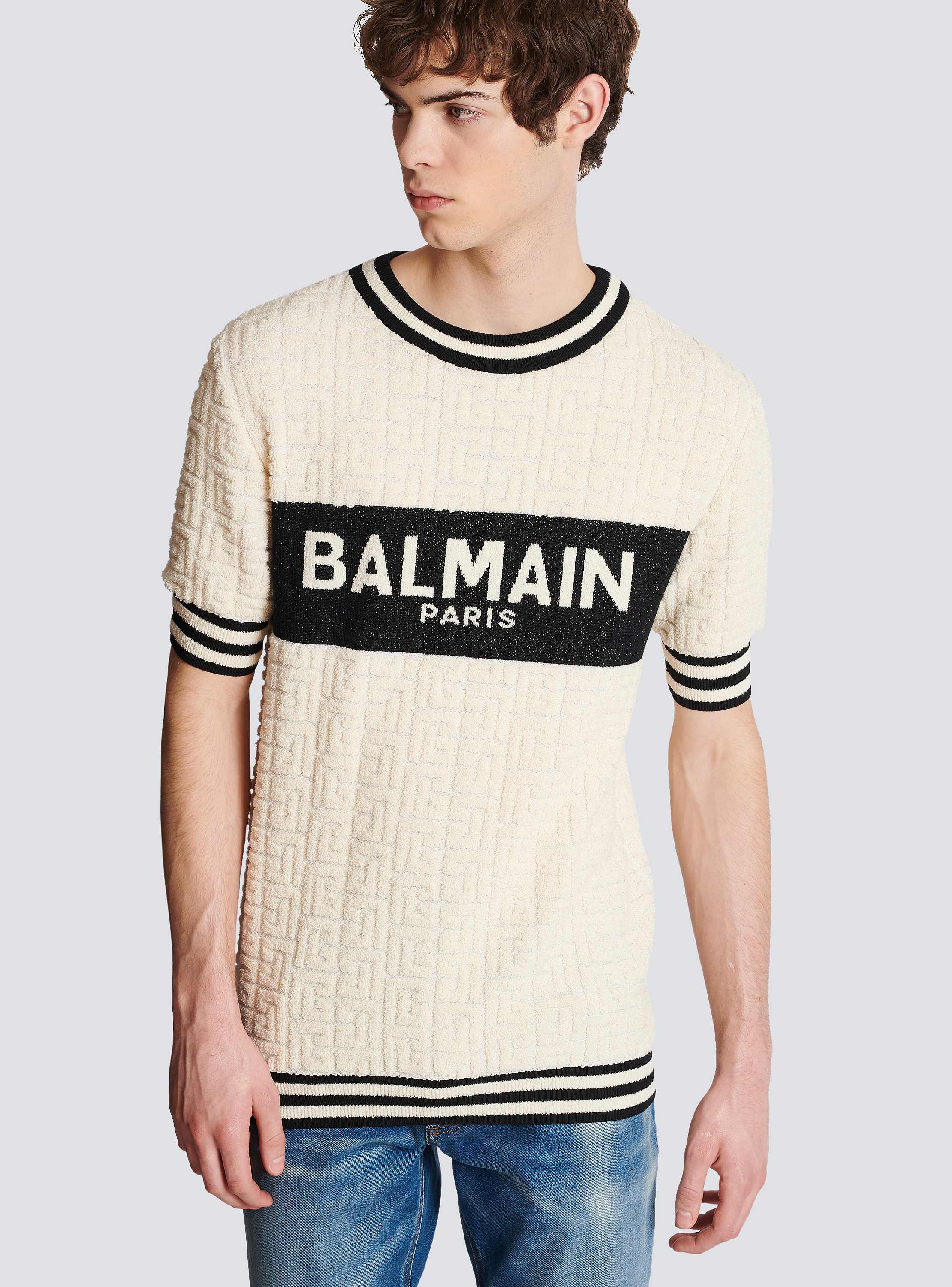 Balmain cotton terry T-shirt white - Men | BALMAIN Balmain cotton terry T-shirt white - Men | BALMAIN