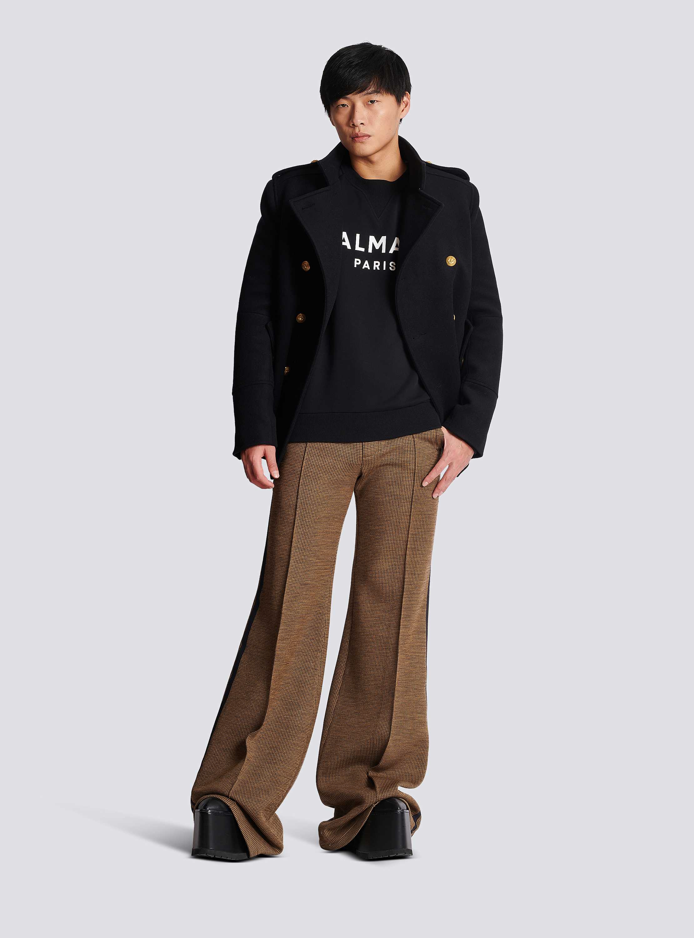Cotton printed Balmain logo sweatshirt