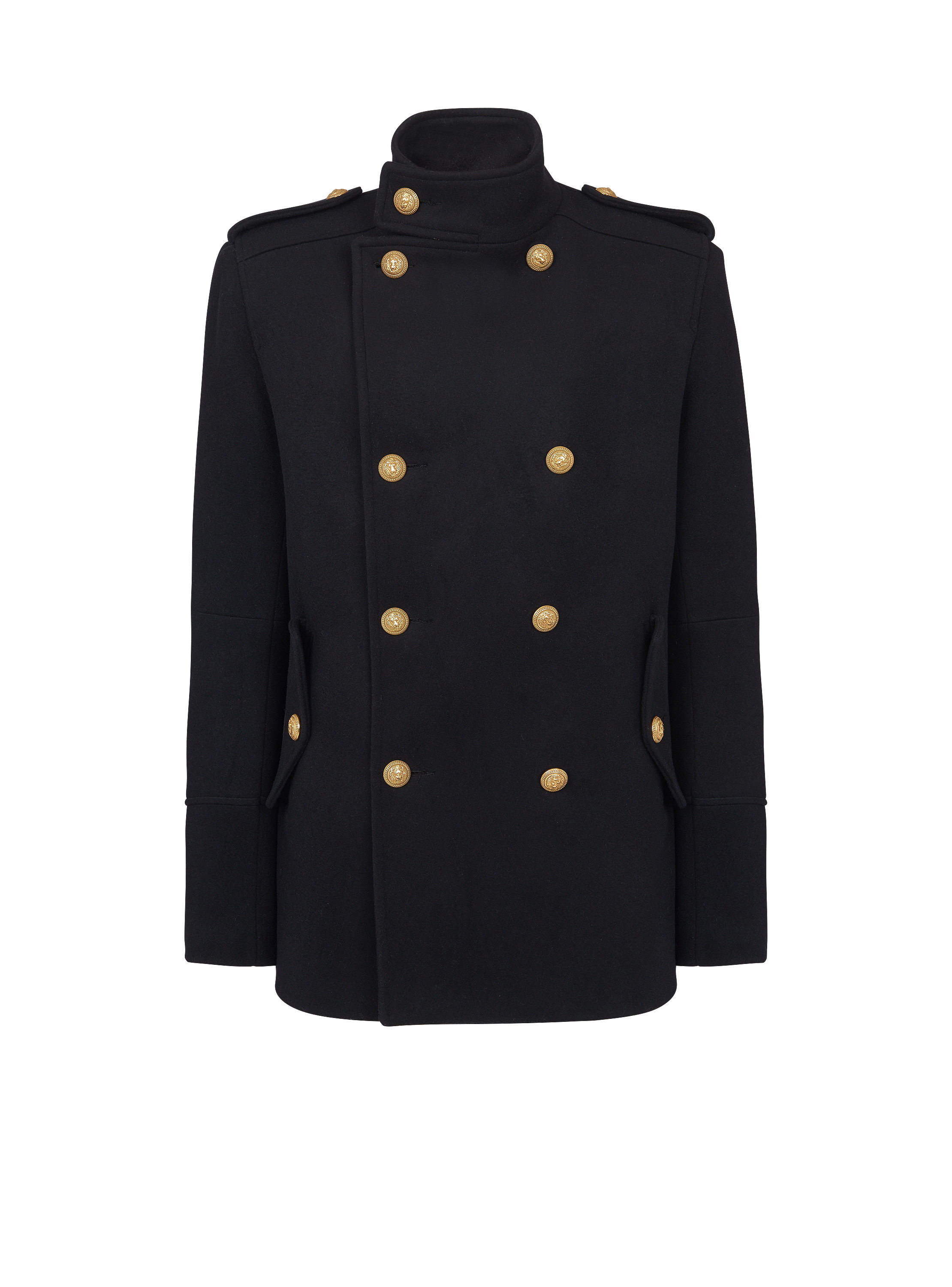 Short military-style coat