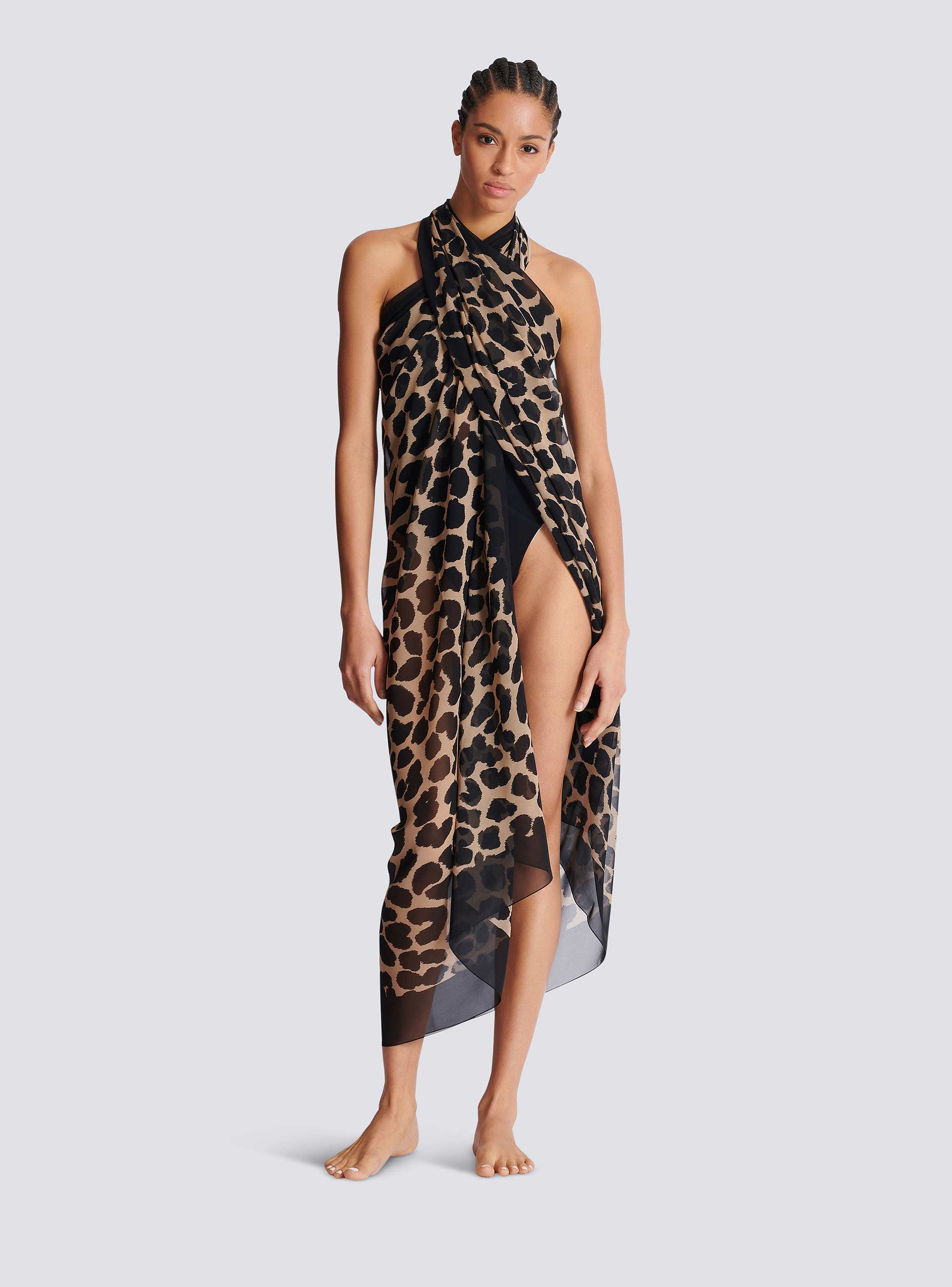 ブランド品 通販サイト - multicolor wrap beach print Leopard Women BALMAIN | 布団・毛布