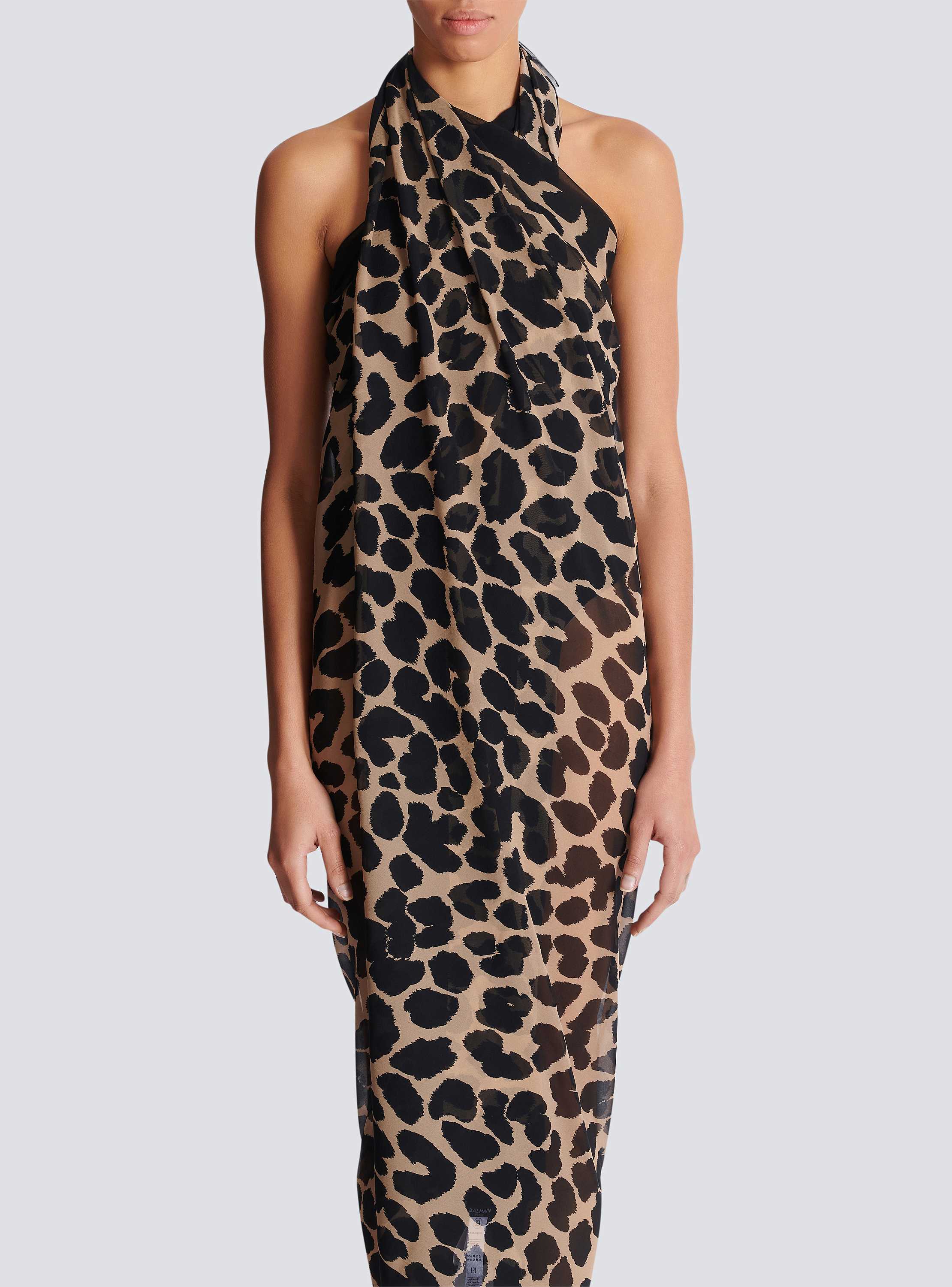 ン 大人気 新品 ノ - multicolor wrap beach print Leopard Women BALMAIN | 布団・毛布
