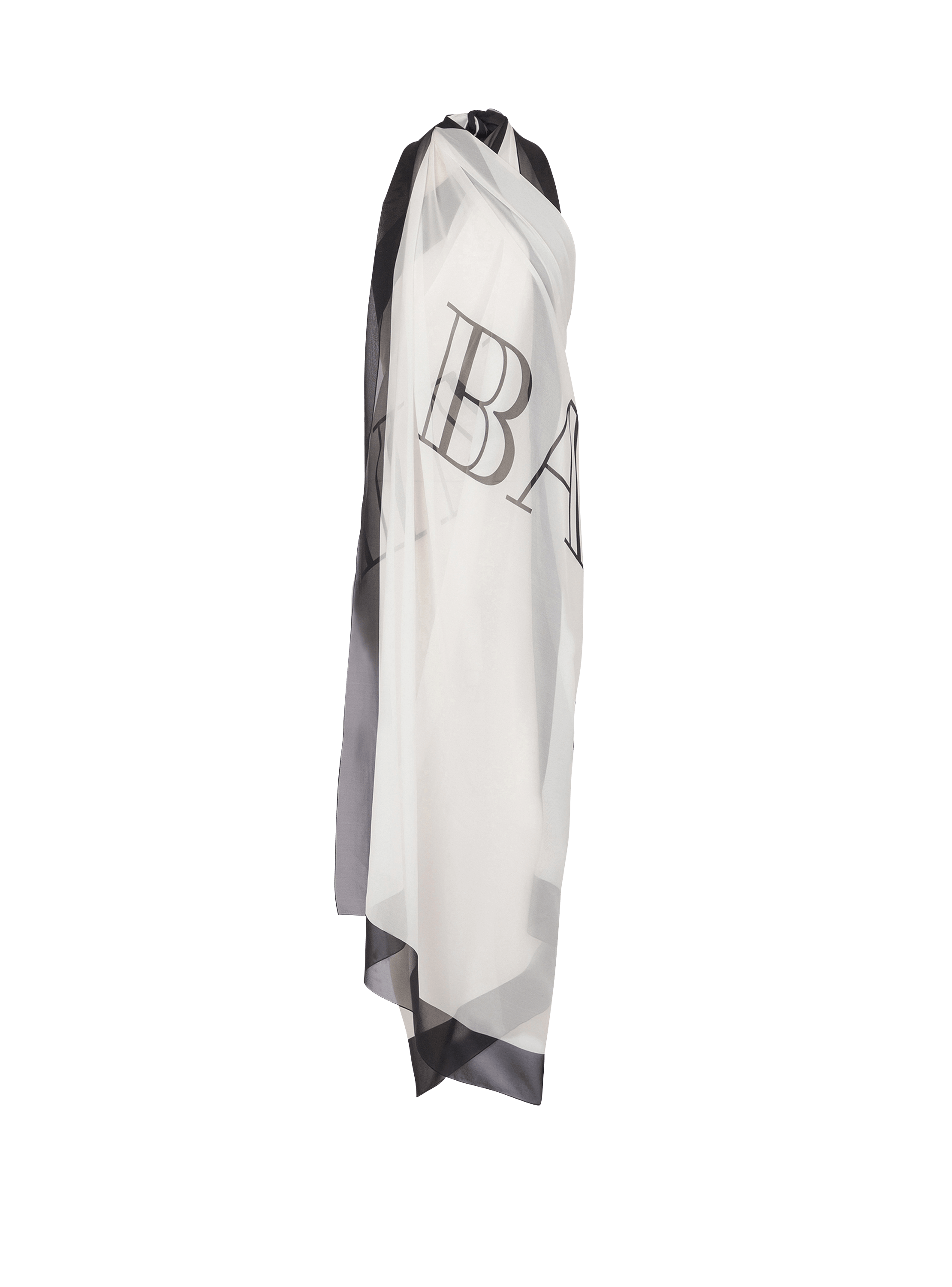 Balmain Couture printed two-tone beach wrap