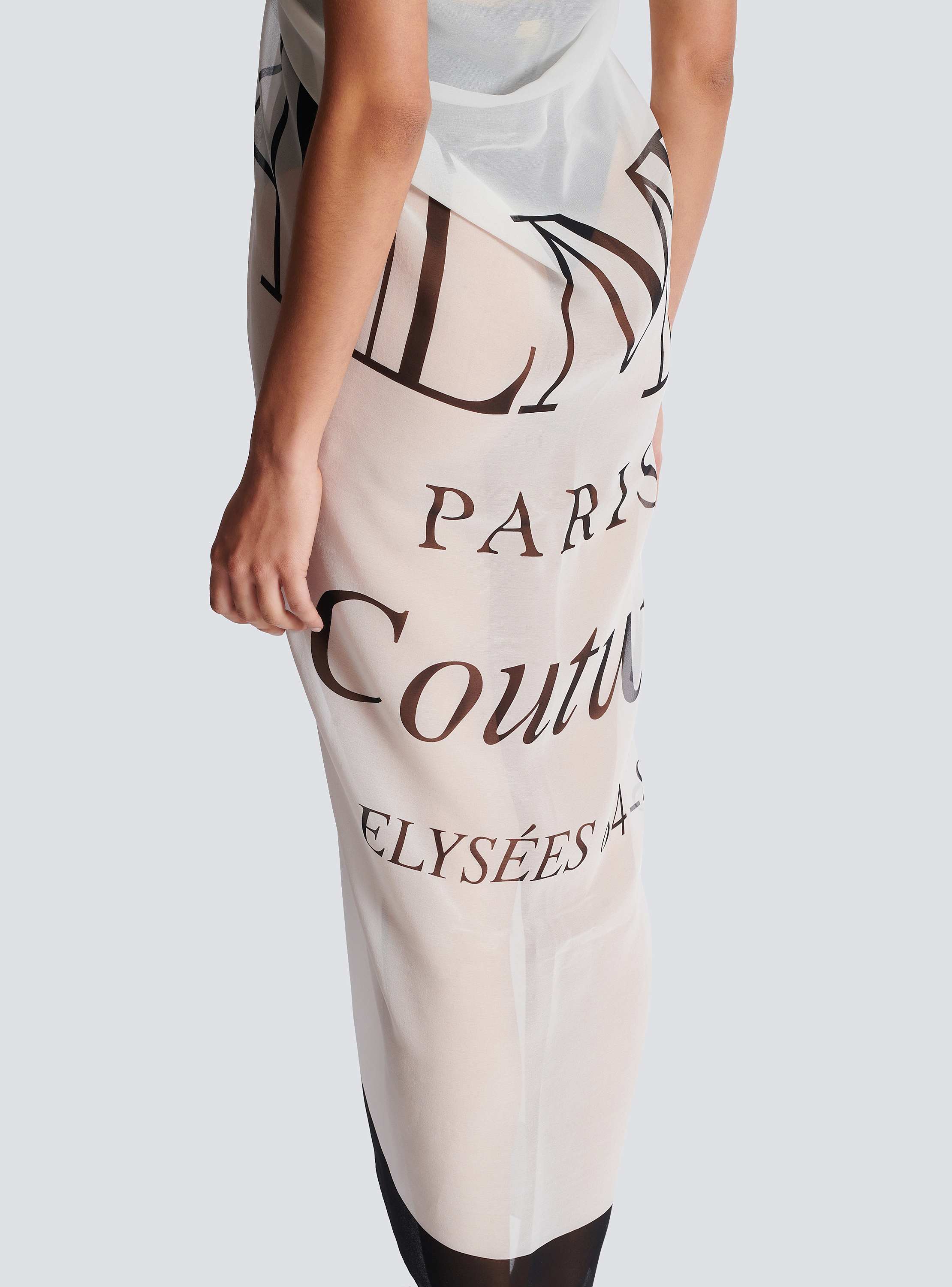 Balmain Couture printed two-tone beach wrap