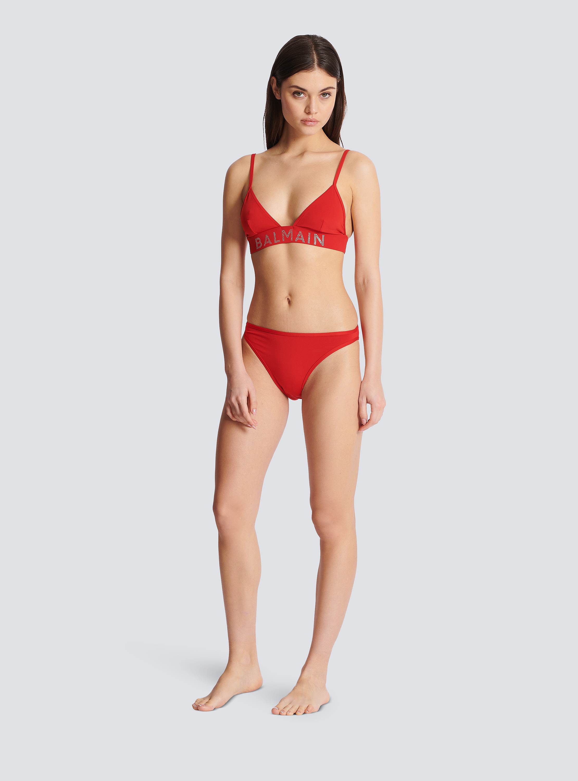 Rhinestoned triangle bikini - Women | BALMAIN
