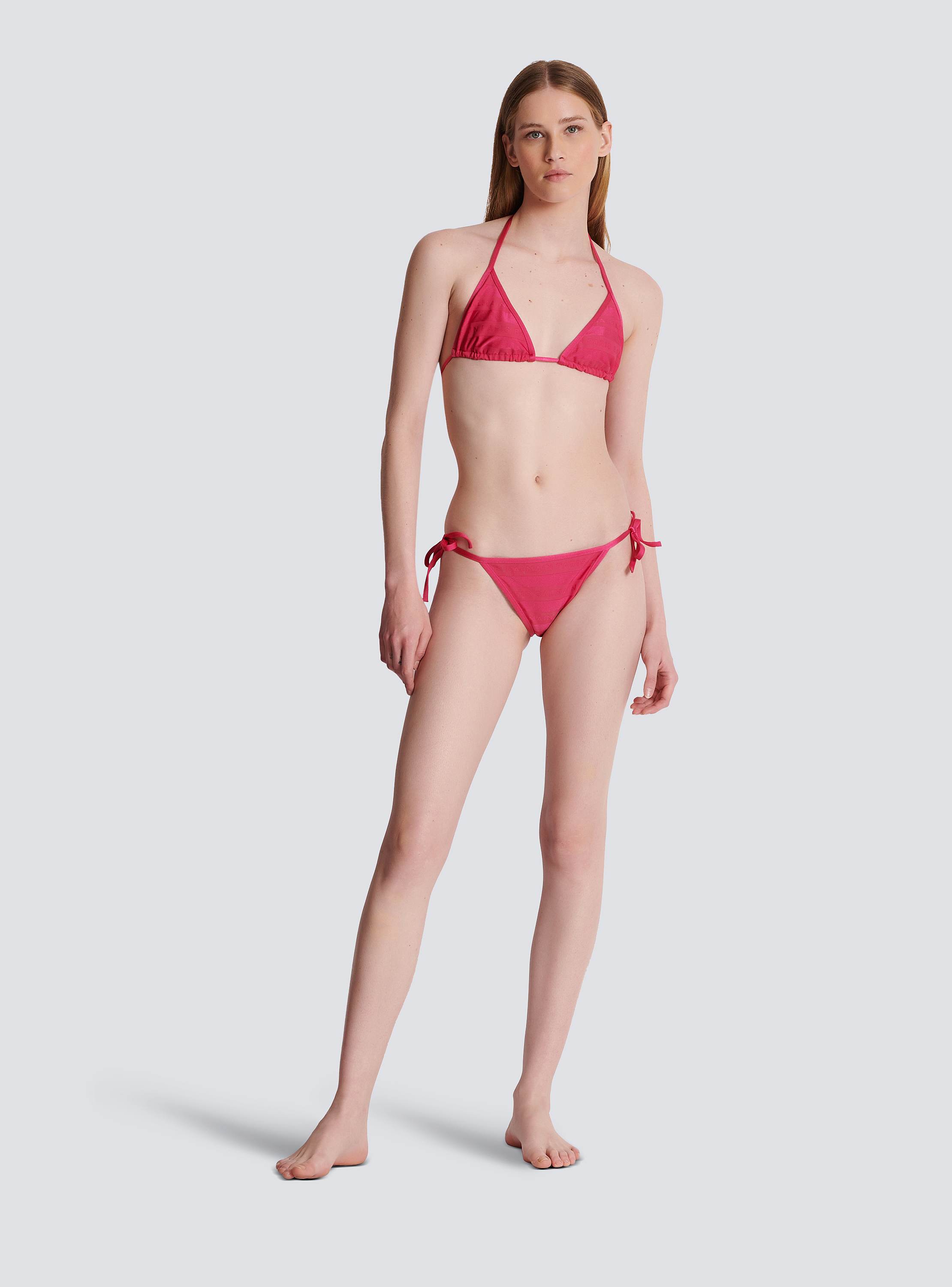 ビキニ Balmain BKB901220 TRIANGLE Swimsuit Balmain triangle bikini pink - Women | BALMAIN