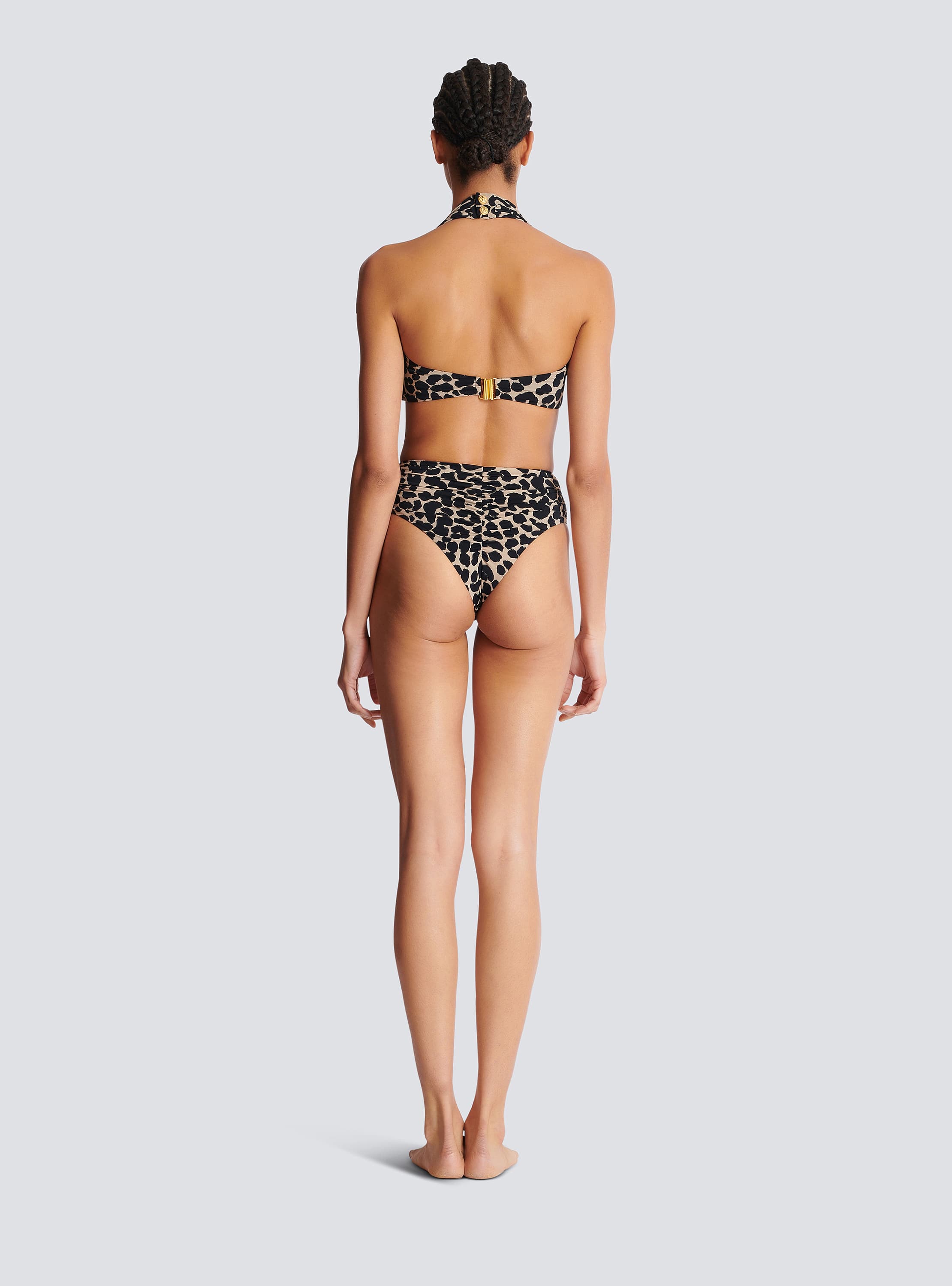 【送料&関税込】Balmain Swimsuit Chaînes pattern printed one-piece swimsuit gold gold - Women