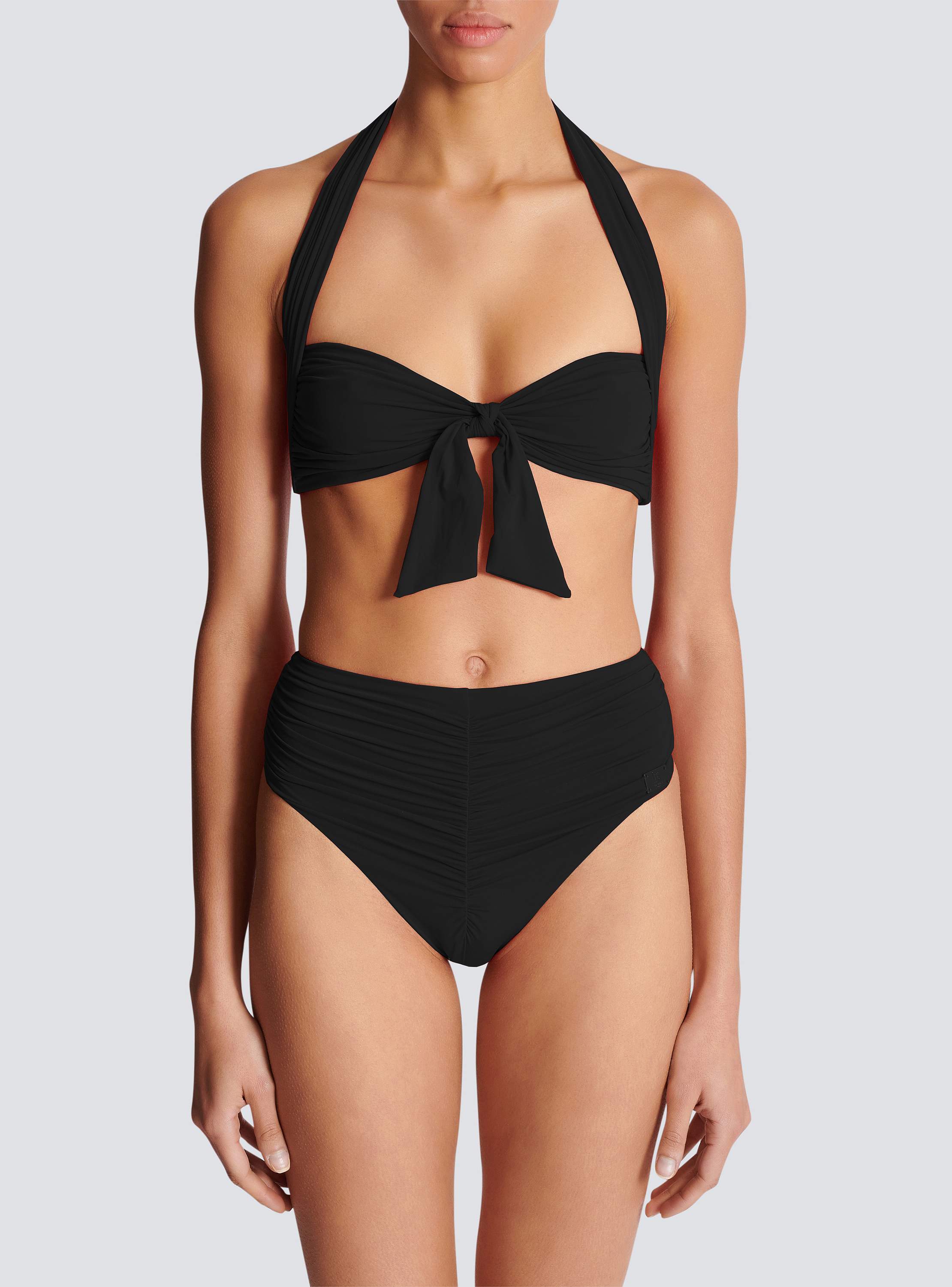 Plain two-piece swimsuit