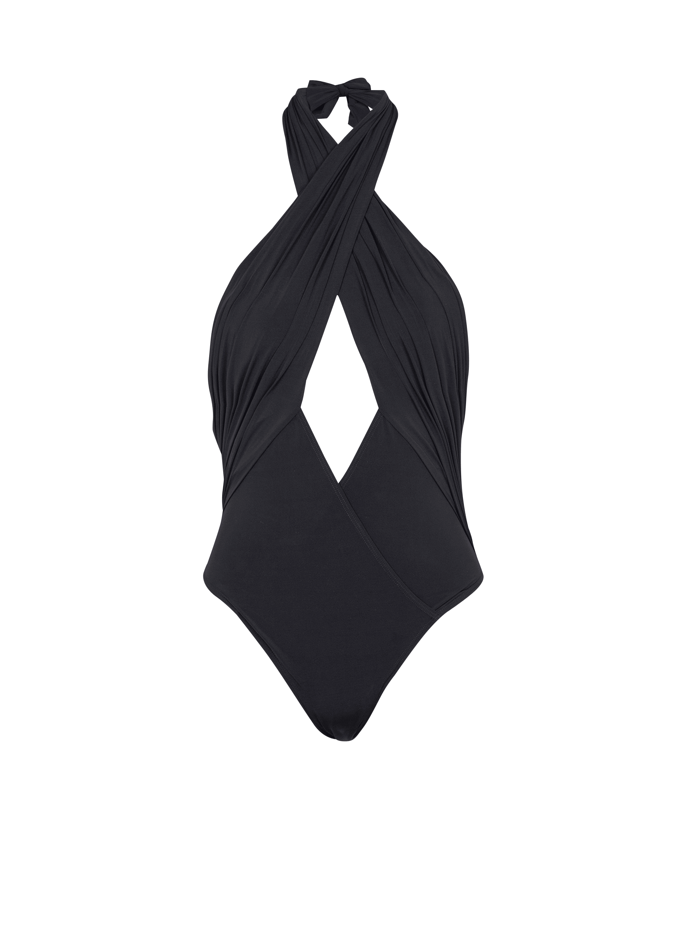 Plain one-piece swimsuit