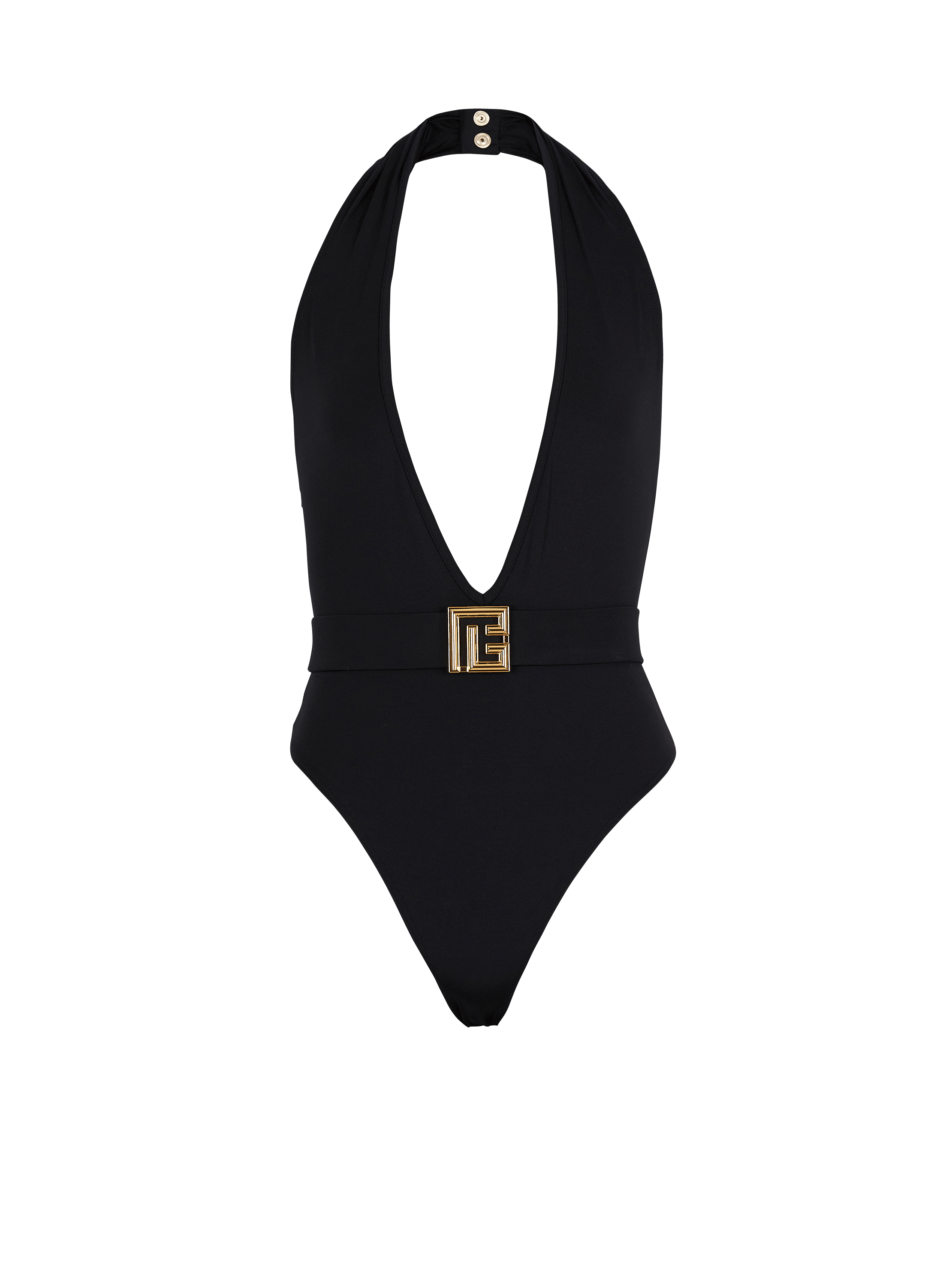 One-piece swimsuit with PB logo