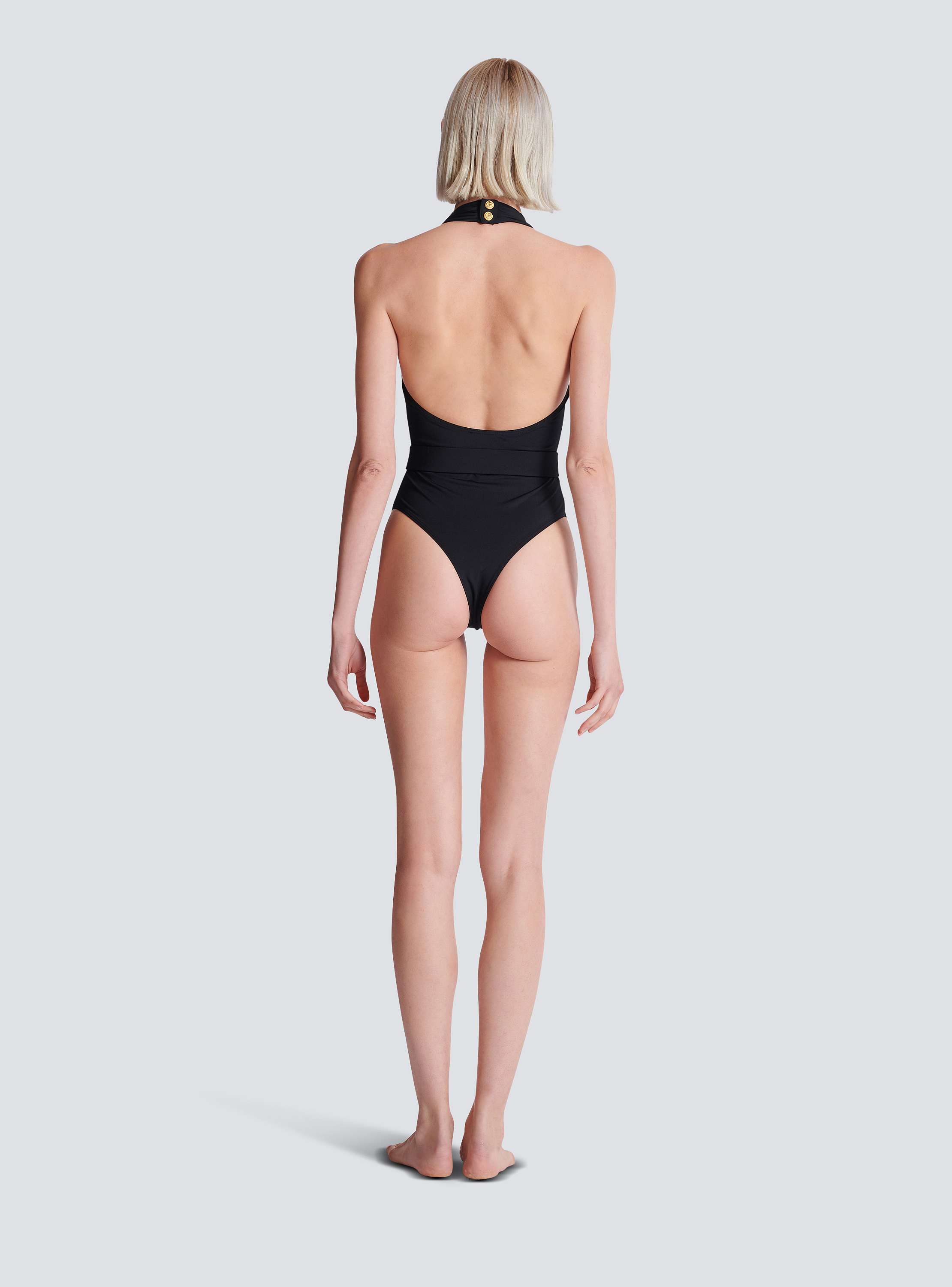 ビキニ Balmain BKBU81760 Swimsuit One-piece swimsuit with PB logo - Women | BALMAIN