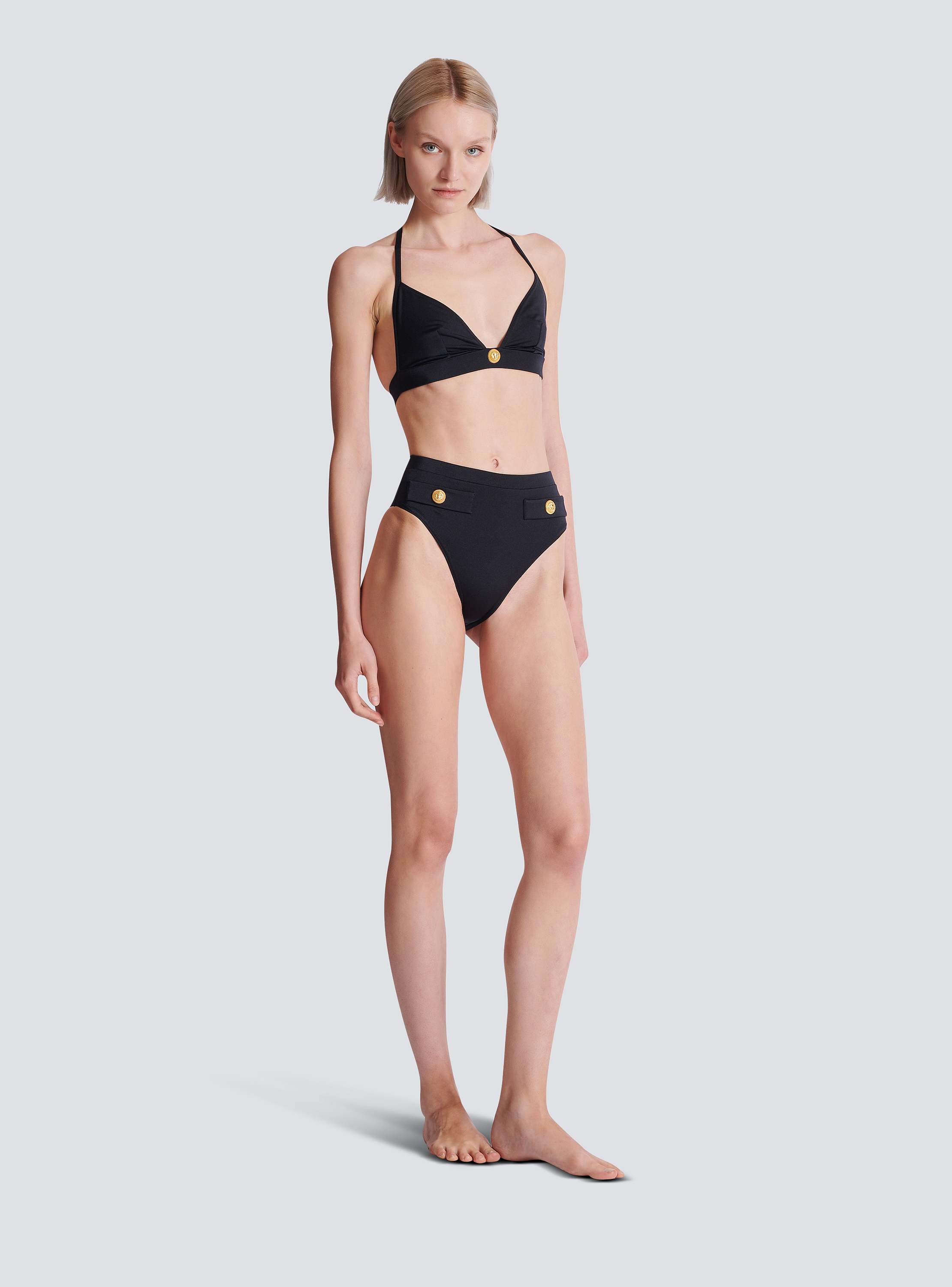 BALMAIN ワンヒス水着 BKBUY22500 105 Black One-piece swimsuit Balmain - Vitkac AS